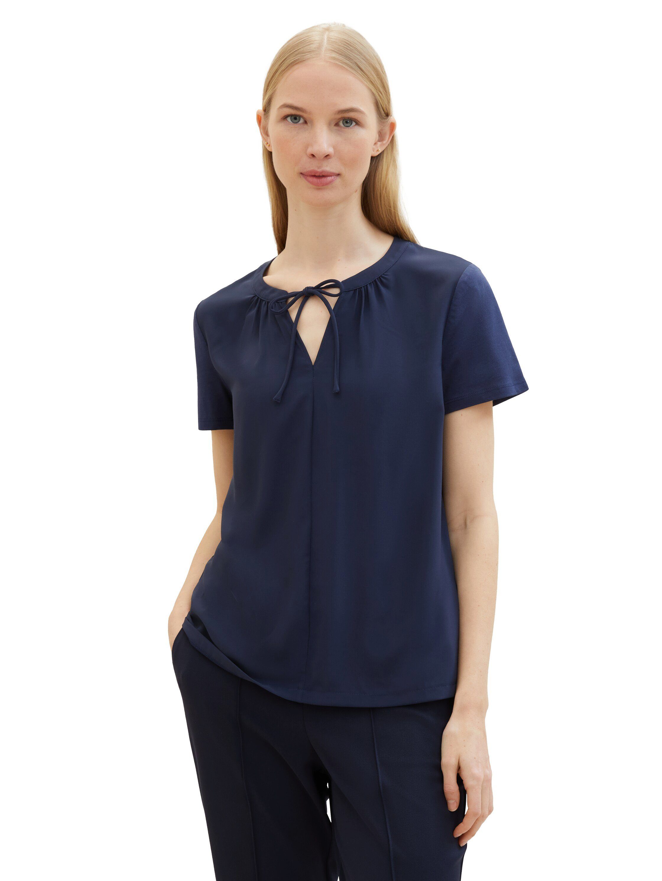 TOM TAILOR T-Shirt mit Henley-Ausschnitt günstig online kaufen