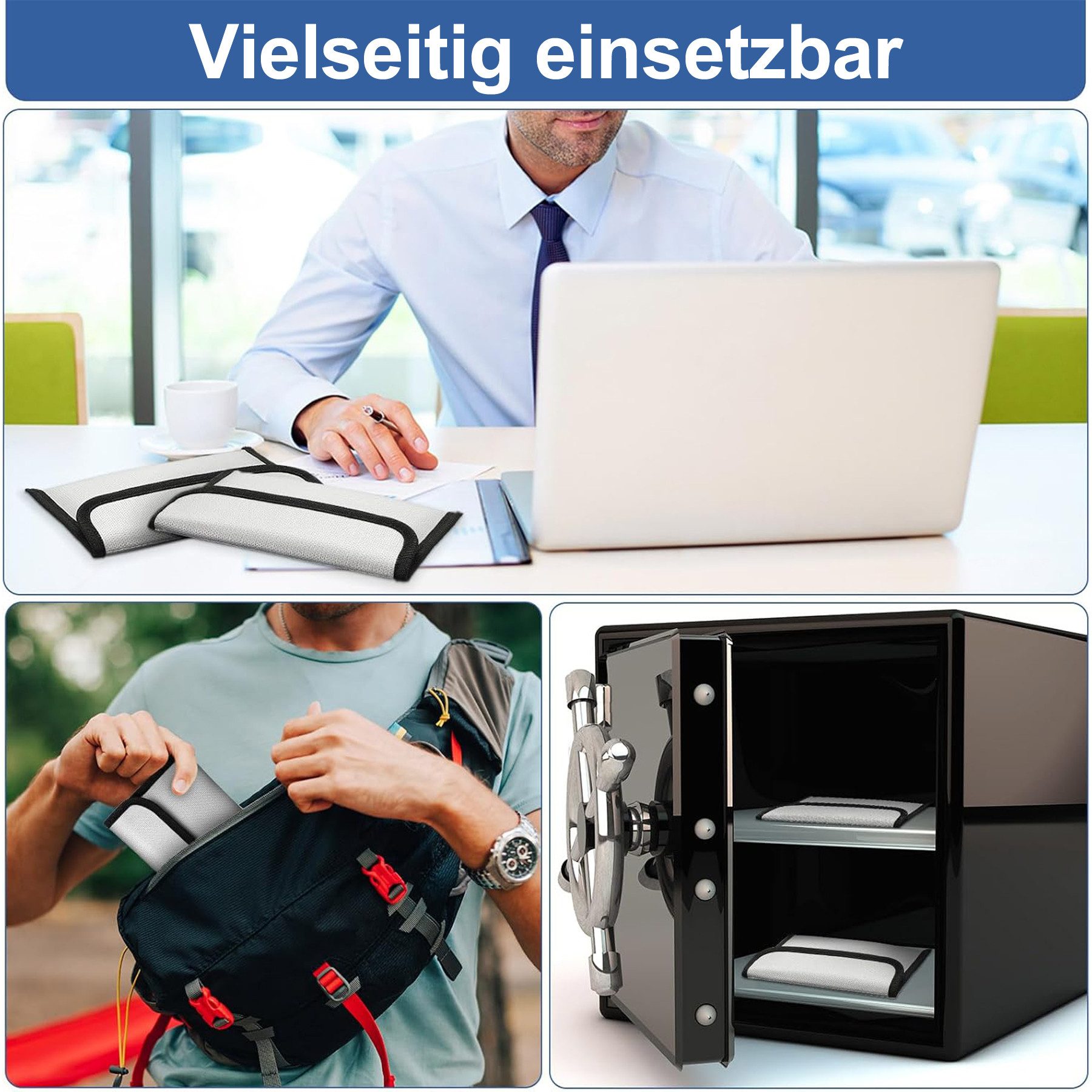 Mutig Dokumententasche Feuerfeste Dokumententasche Dokumentenaufbewahrungsbox mit 7 Fächern (mit 13 Fächer Tragbare Aktentasche Zuhause und Büro, Wasserfeste Dokumenten-Organizer, 5200°F A4, Etiketten), für Büro,im Auto, im Safe oder,sondern auch auf Reisen mitnehmen