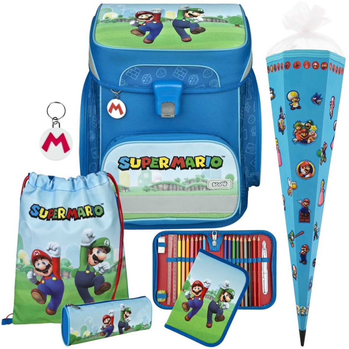 Scooli Schulranzen 1.Klasse Jungen EasyFit in unterschiedlichen Sets (6-tlg)