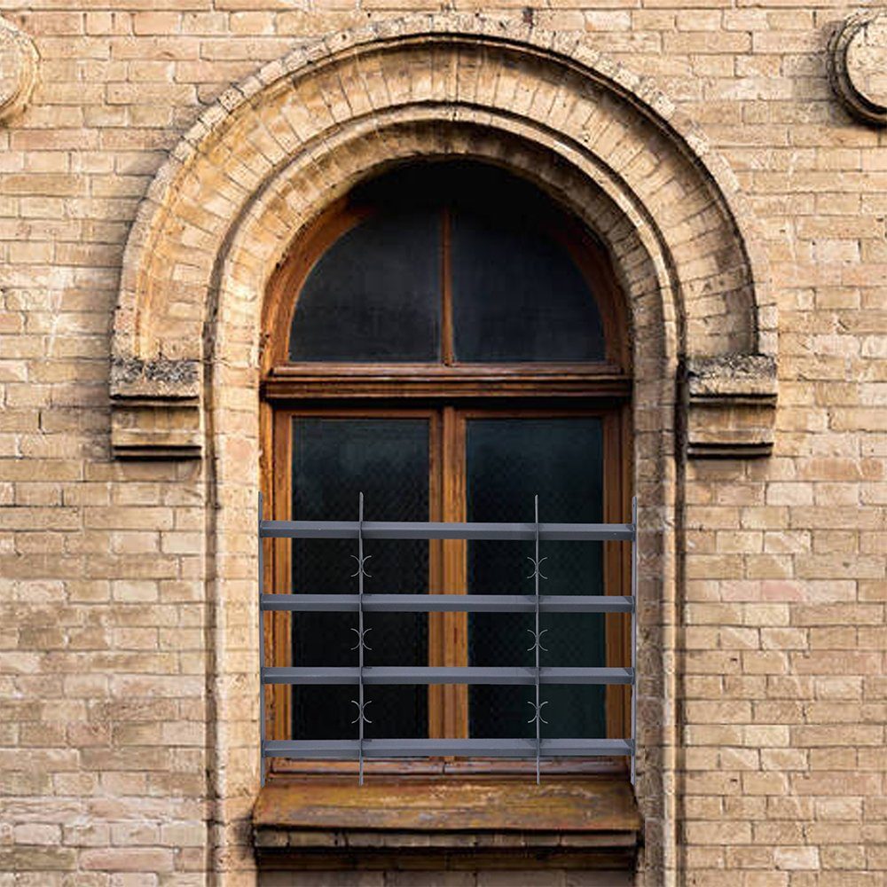 Balkongeländer Sicherheitsgitter Mucola Geländer Fenster Silber, Vollständig Stahl verschweißt (Stück), Fensterschutz
