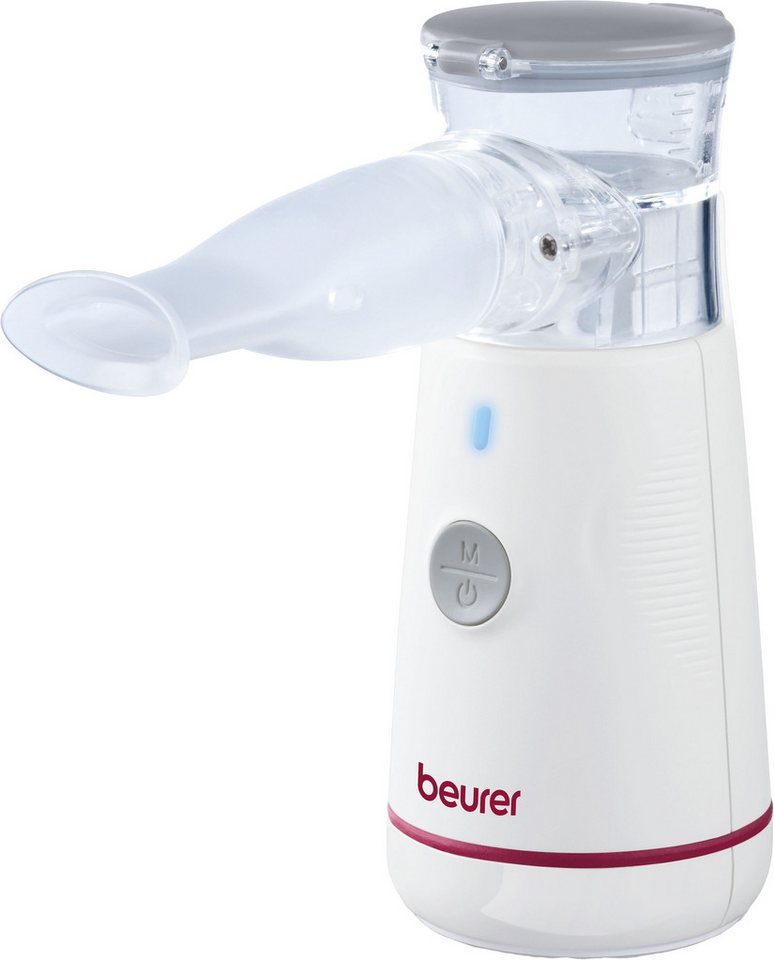 BEURER Inhalationsgerät IH 47, akkubetriebener, kompakter Inhalator, für zuhause und unterwegs, Hygienische Anwendung dank integrierter Selbstreinigungsfunktion