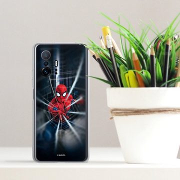 DeinDesign Handyhülle Marvel Kinofilm Spider-Man Webs In Action, Xiaomi 11T 5G Silikon Hülle Bumper Case Handy Schutzhülle