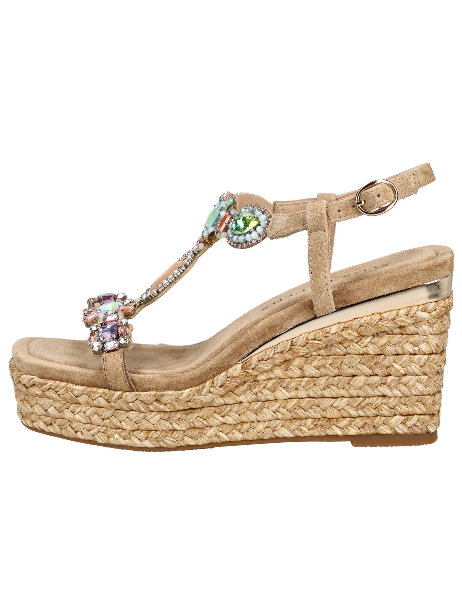 Alma en Pena ALMA EN PENA Sandalen Veloursleder/Textil Keilsandalette