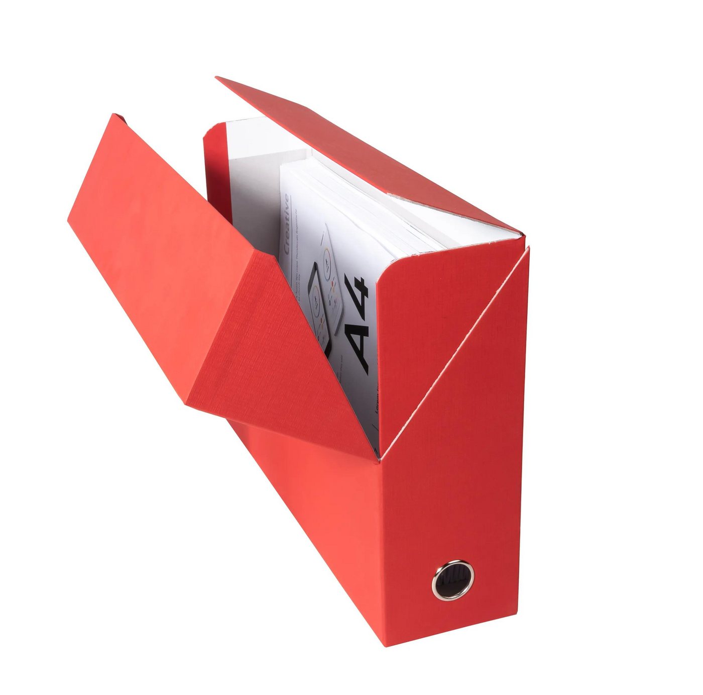 Thumbnail - EXACOMPTA Archivcontainer 5x Transferbox Rücken 90mm gerilltes Papier - Rot - 89525E, Boxen Archivbox