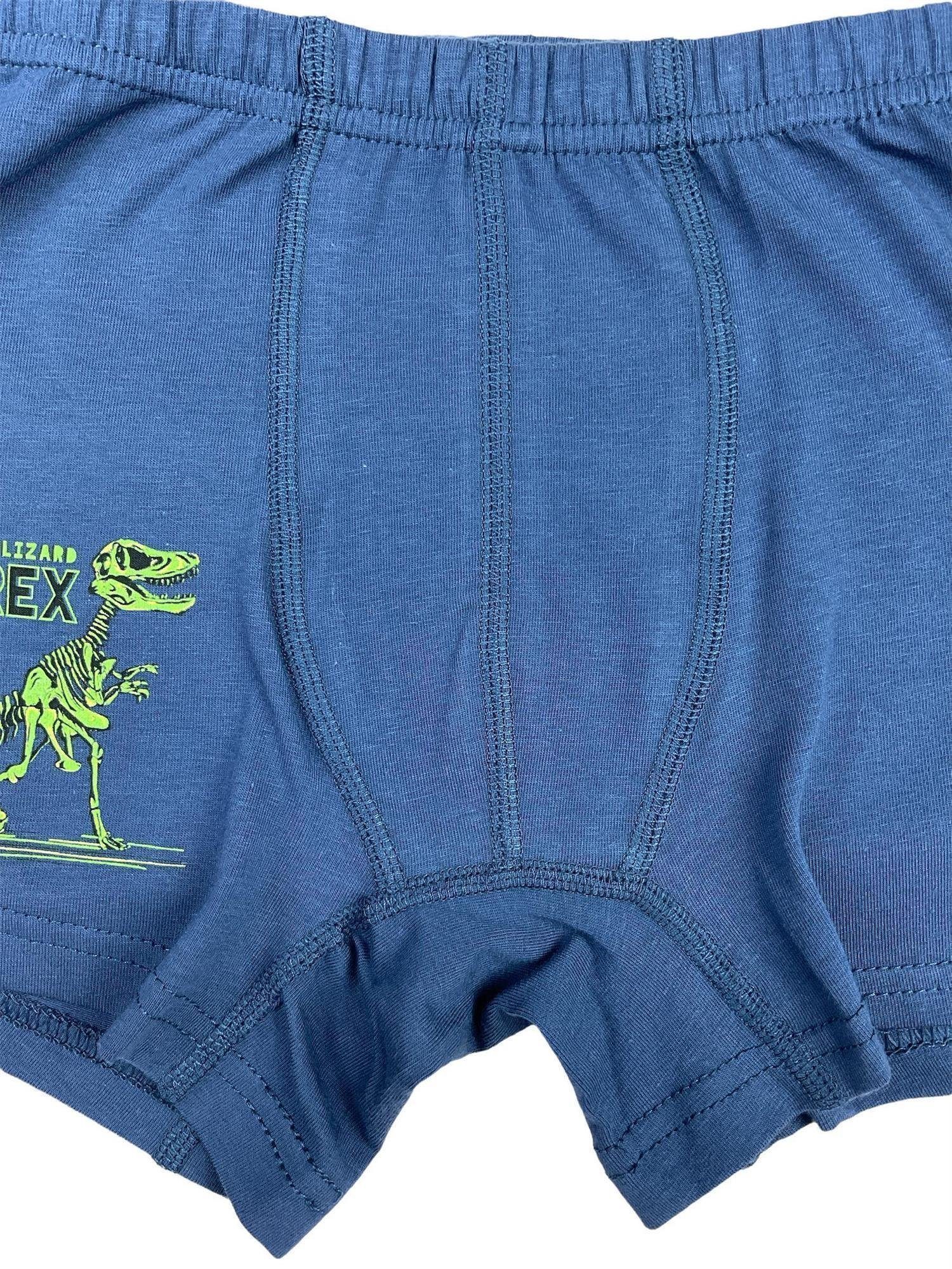 5-St) (Spar-Packung, Boxershorts Jungen Unterhosen Boxershorts T-Rex - LOREZA Unterwäsche Baumwolle aus 5