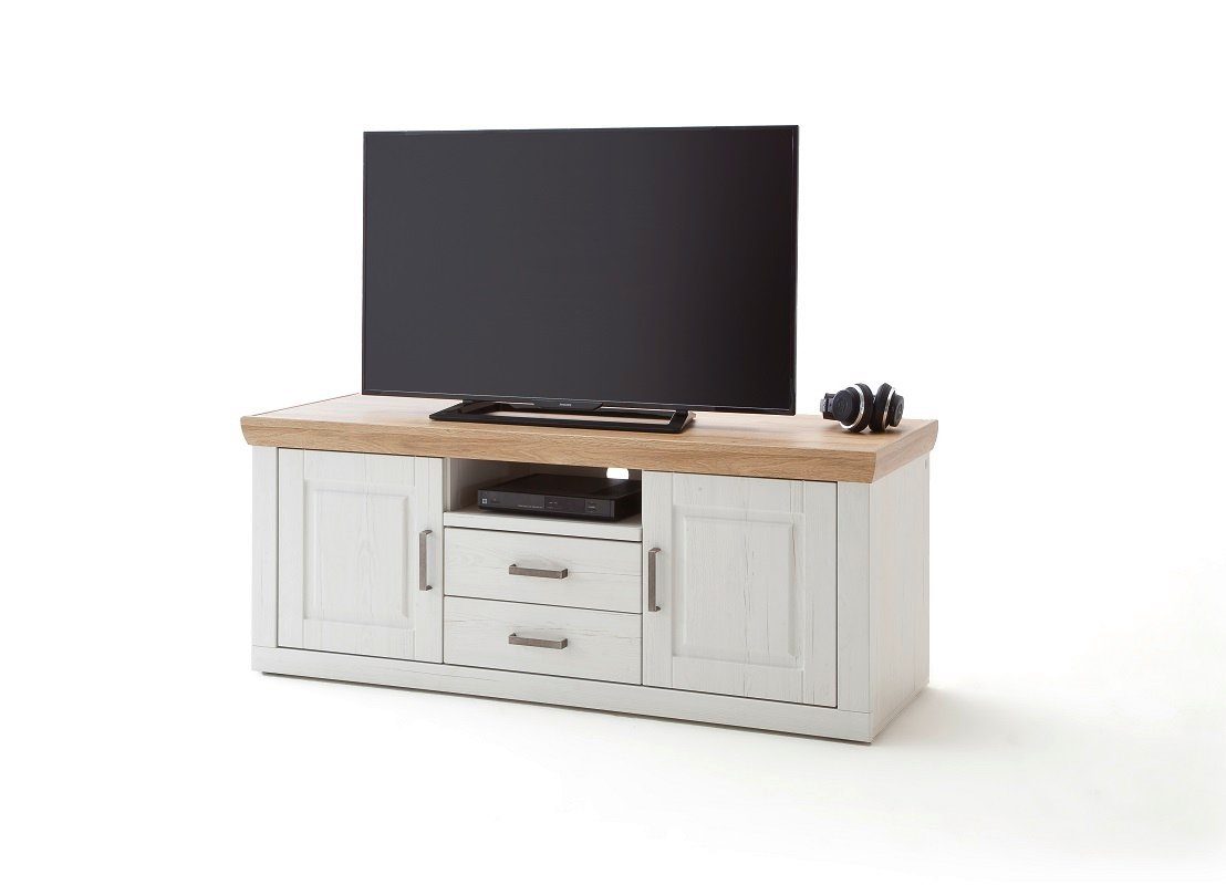 MCA furniture Wohnwand Wohnwand Anbauwand I Brixen, Landhaus modern, Pinie Aurelio / Grands, (4-St)