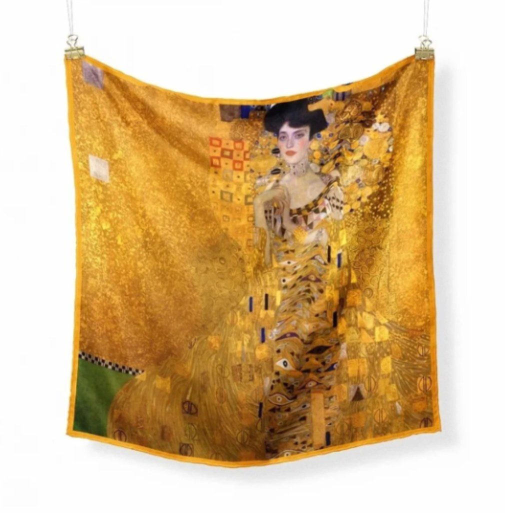 Dark-Desires Halstuch Halstuch Der Kuss - Gustav Klimt Kunstdruck - 53 x 53 cm