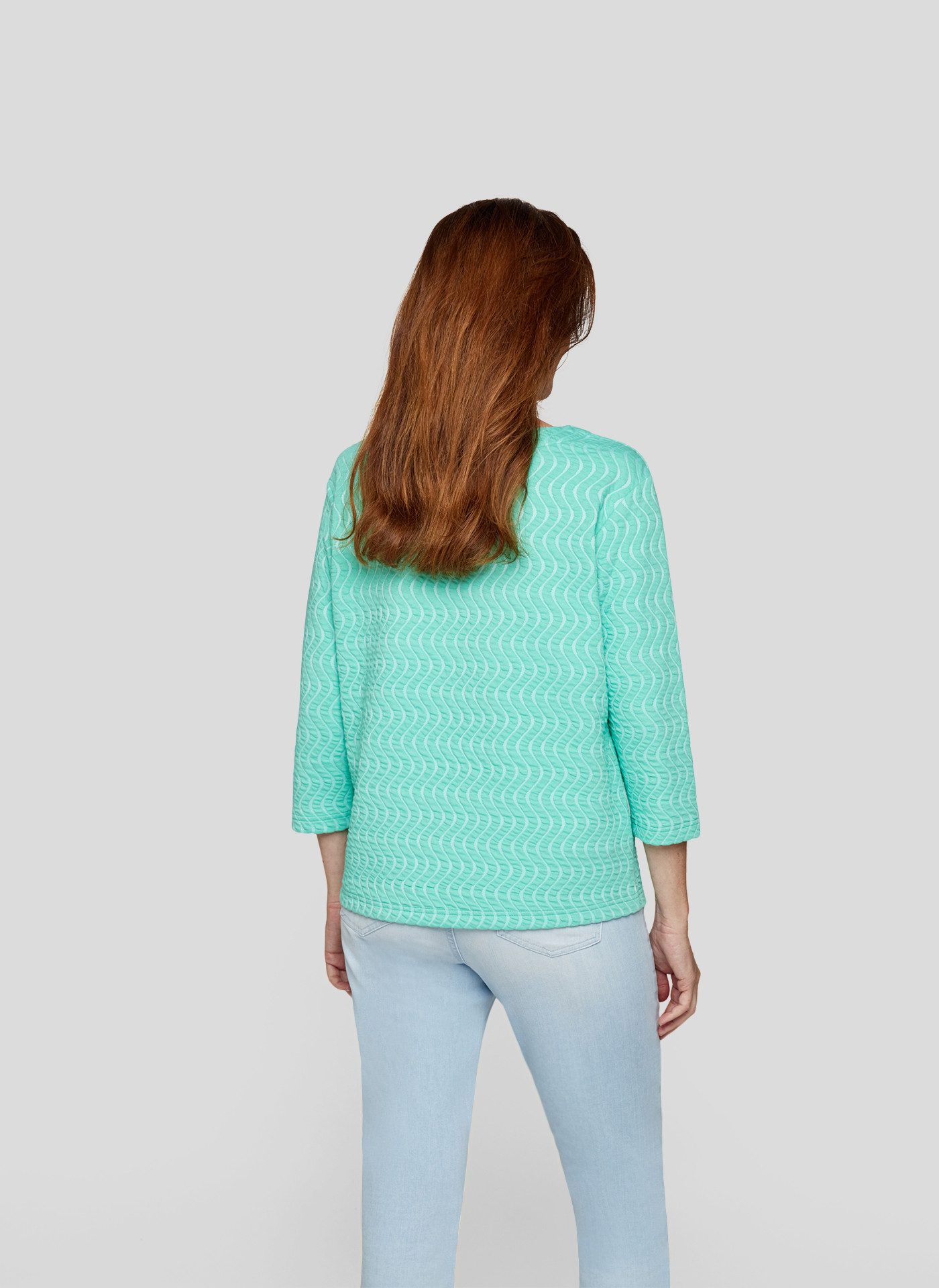 Rabe 3/4-Arm-Shirt mit Wellen-Struktur günstig online kaufen