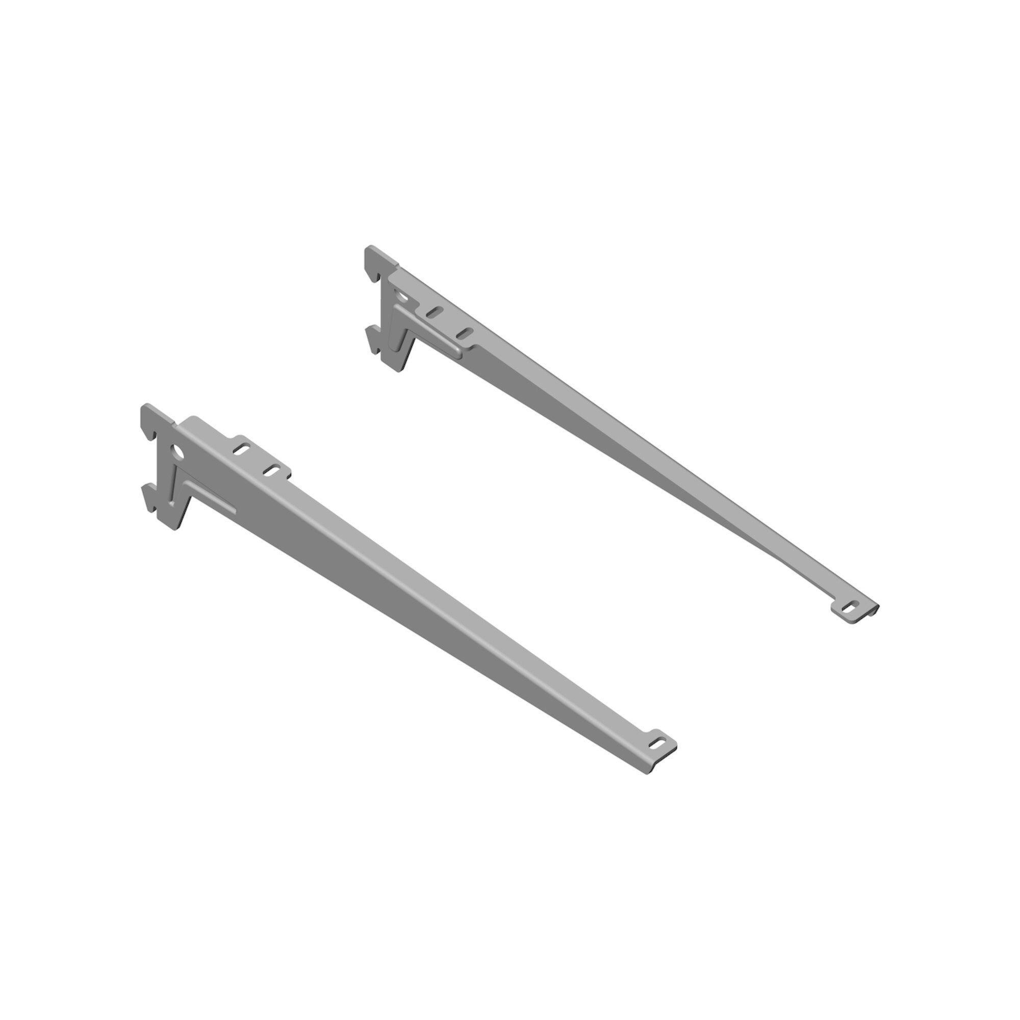 ELEMENT SYSTEM Schwerlastregal DIY, Winkelträger 10300 für Wandschiene grau, weißaluminium