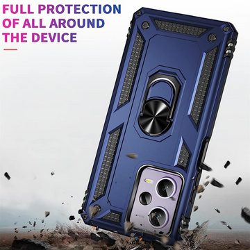 CoolGadget Handyhülle Armor Shield Case für Xiaomi Poco X5 Pro 5G, Outdoor Cover Magnet Ringhalterung Handy Hülle für Poco X5 Pro