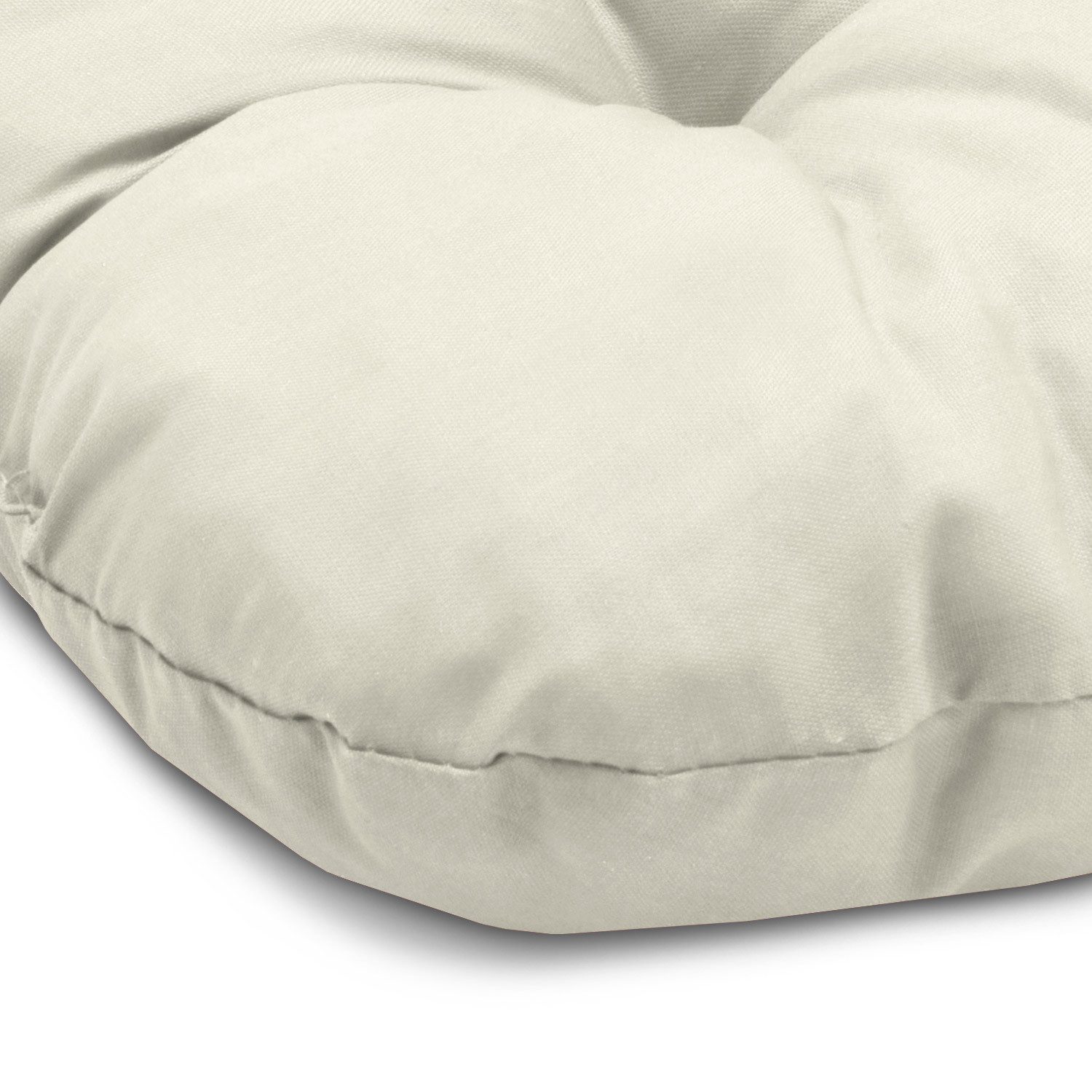 Beautissu Stuhlkissen 4er Set Sitzkissen Lisa Natur, 40x40x8cm, Indoor & Outdoor Kissen mit 8cm Schaumstoff Füllung, widerstandsfähig