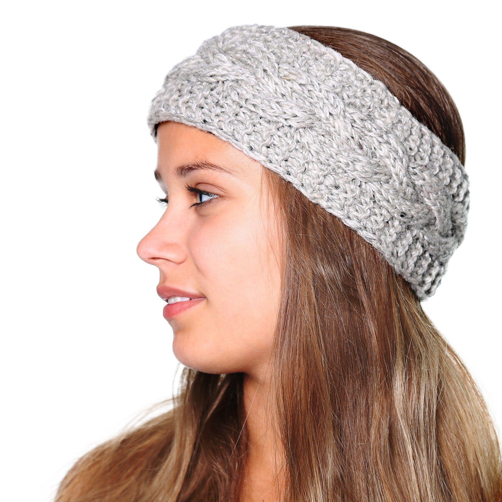 KUNST UND MAGIE Ohrenwärmer Kunst und Magie Ohrwärmer Stirnband Haarband aus Wolle gestrickt