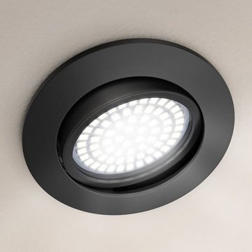 Brandson LED Einbaustrahler, dimmbar & schwenkbar, Deckenspots, Aluminium Rahmen, schwarz