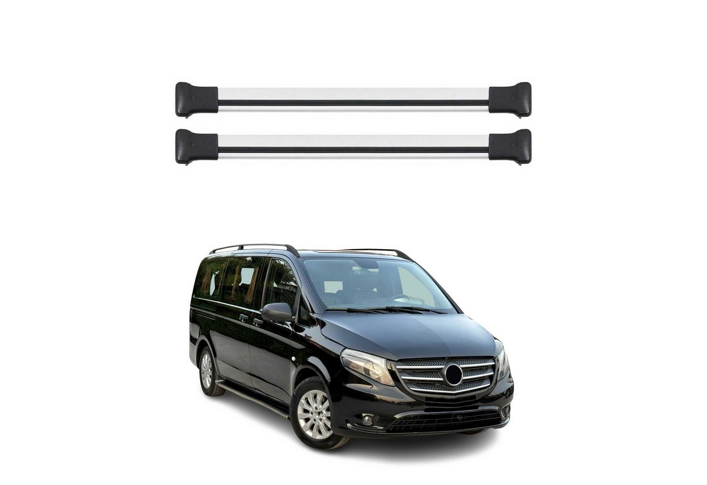 OMAC Dachträger Dachträger für Mercedes Viano Vito W639 W447 2003-2026 75kg (2-St), Wasserbeständig,Abnehmbar,Multifunktional,Leichtgewichtig