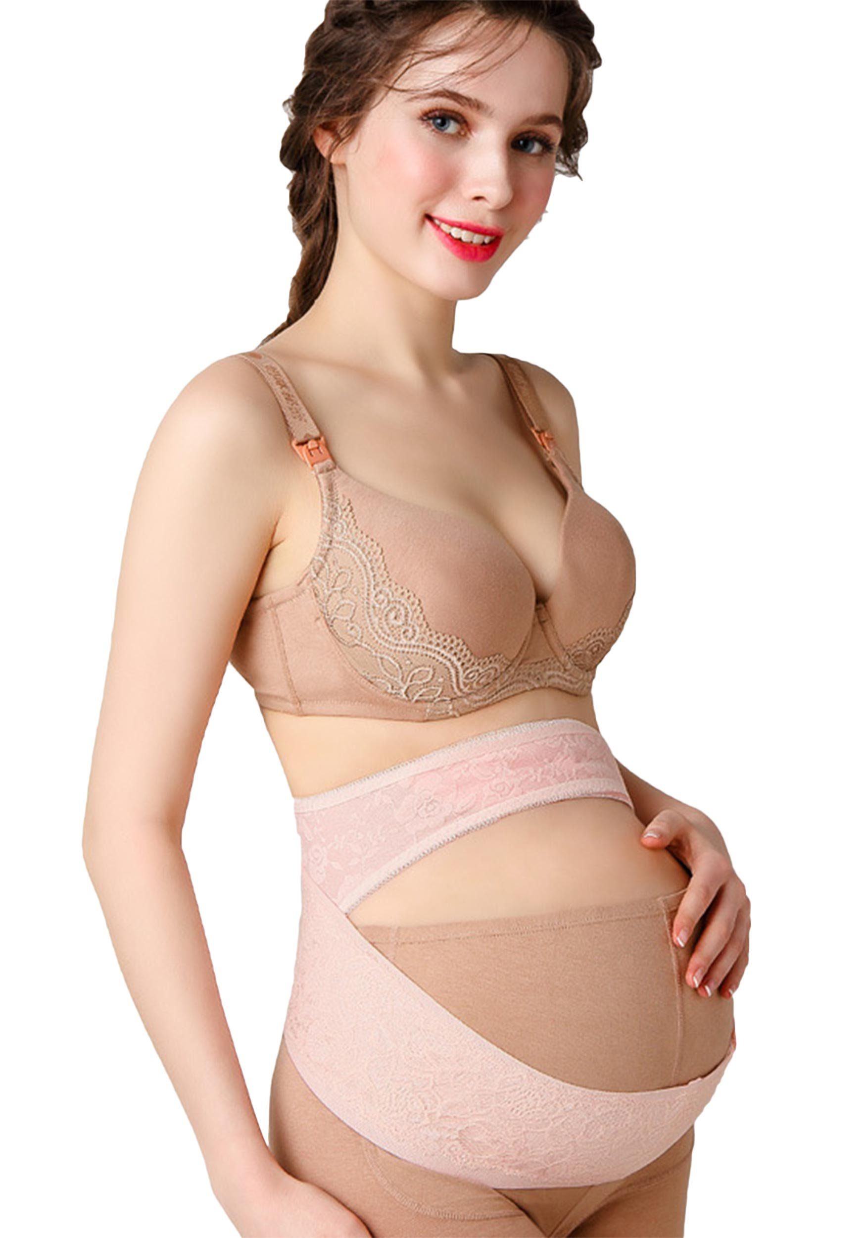 MAGICSHE Schwangerschaftsgürtel Schwangerschaftsgürtel lindern Beckenbodenschmerzen unterstützen Rosa und