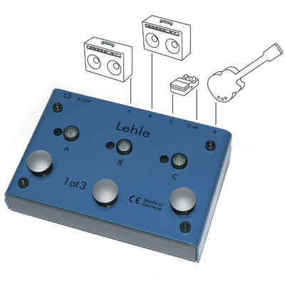 Lehle Musikinstrumentenpedal, (1AT3 SGOS Switcher mit Loop), 1AT3 SGOS Switcher - A/B/Y Box Effektgerät