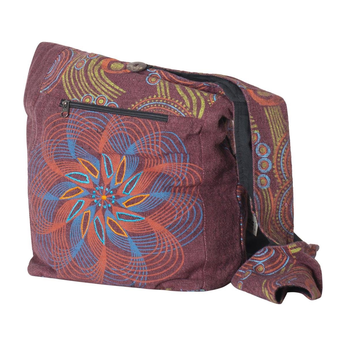 Vishes Shopper Umhängetasche Beuteltasche Yogi Baumwolle Mandala, Hippie, Ethno, Festival Tasche