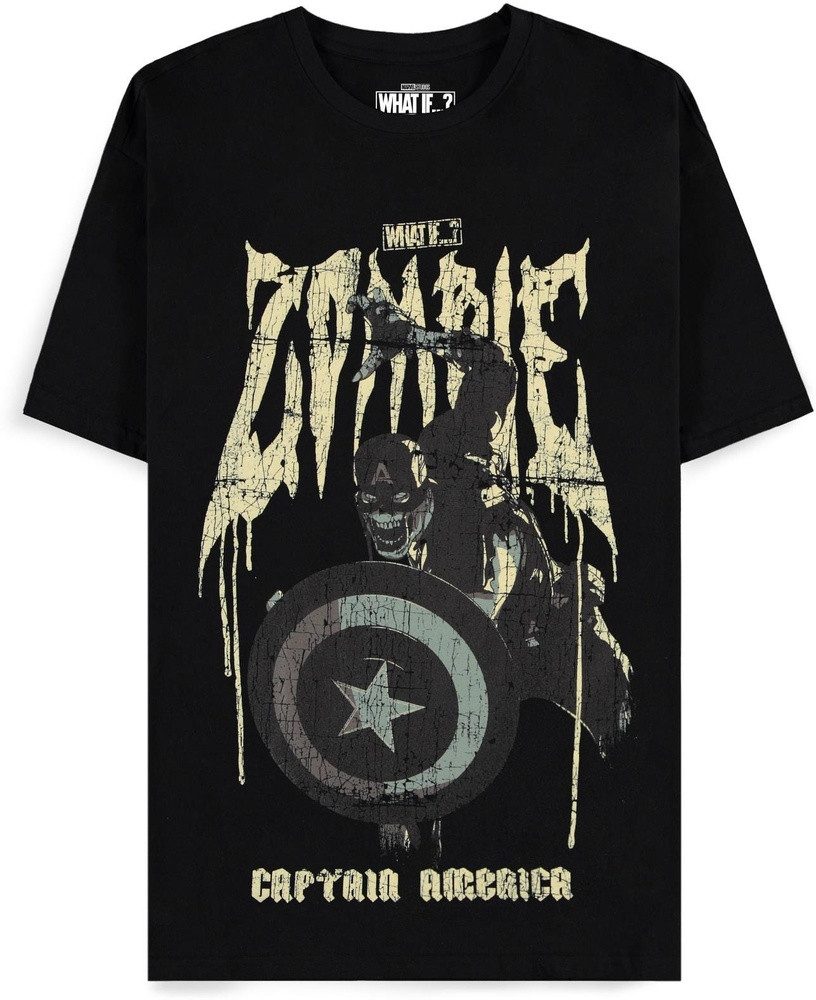 Captain America T-Shirt Captain America - Zombified Men's Short Sleeved T-shirt