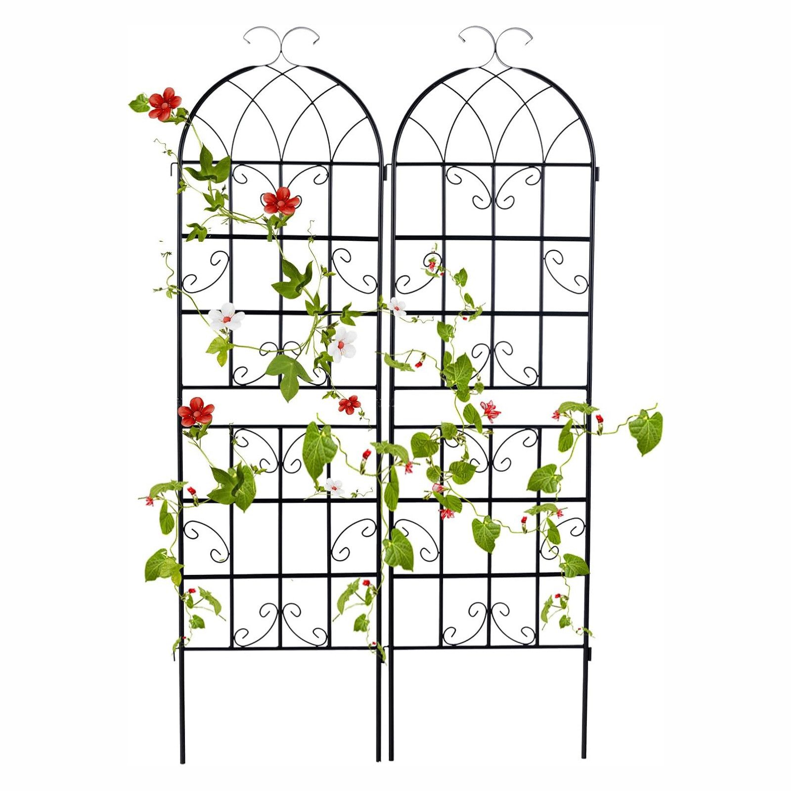 KOMFOTTEU Gartenzaun Rankgitter Rosenspalier Rankhilfe, (Set, 2-St), mit Ra günstig online kaufen