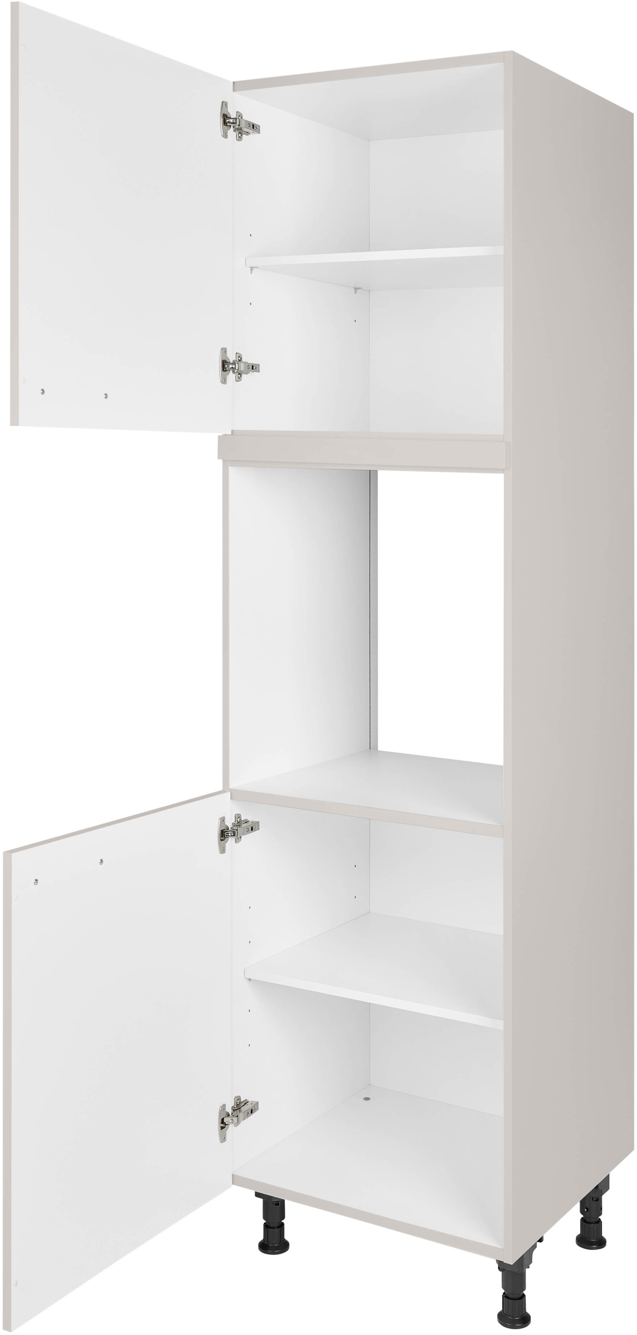 nobilia® Backofenumbauschrank "MIAMI", Ausrichtung wählbar, mit zwei zusätzlichen Türen, vormontiert, Breite/Höhe: 60/167,8 cm