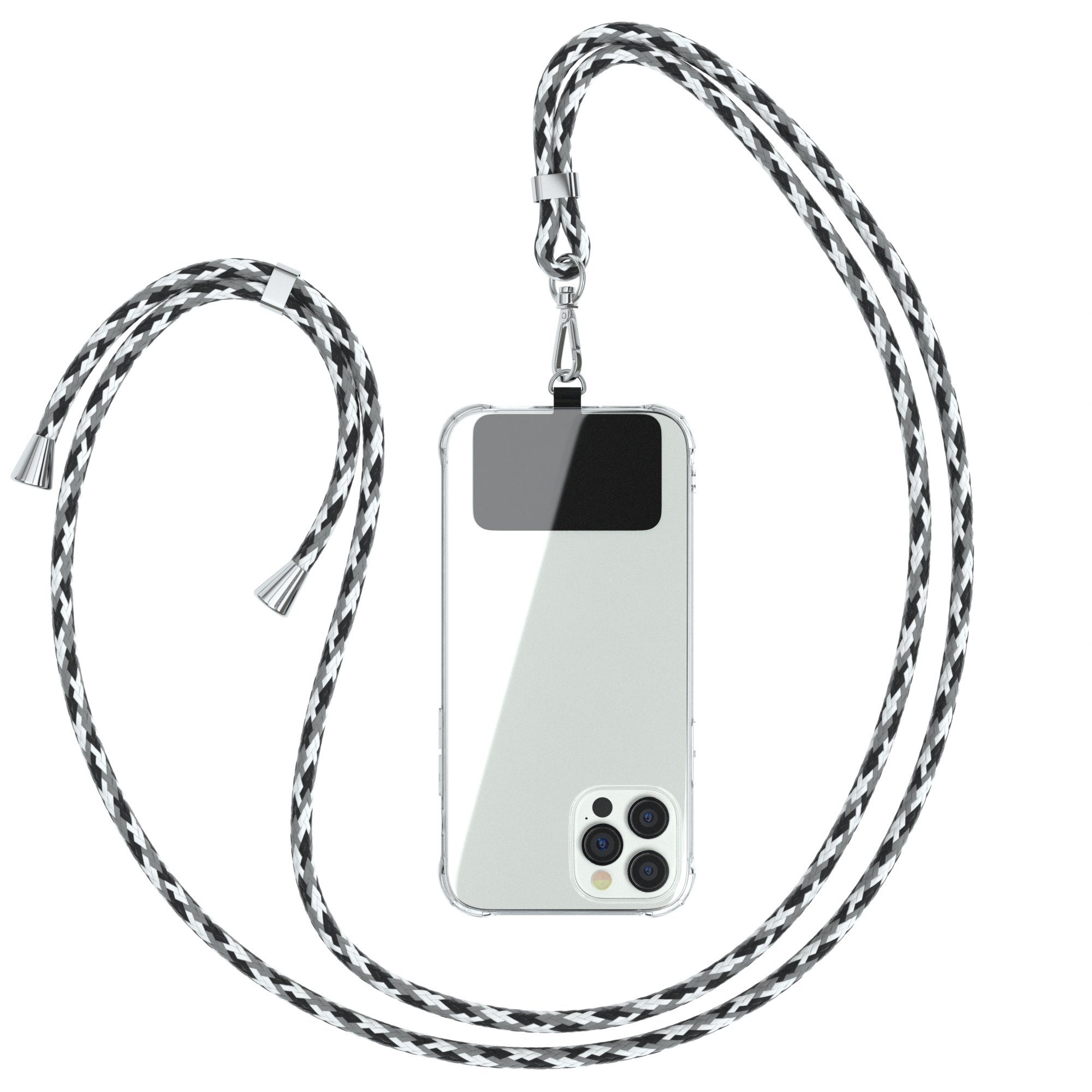 Schwarz Camouflage / Clips Silber