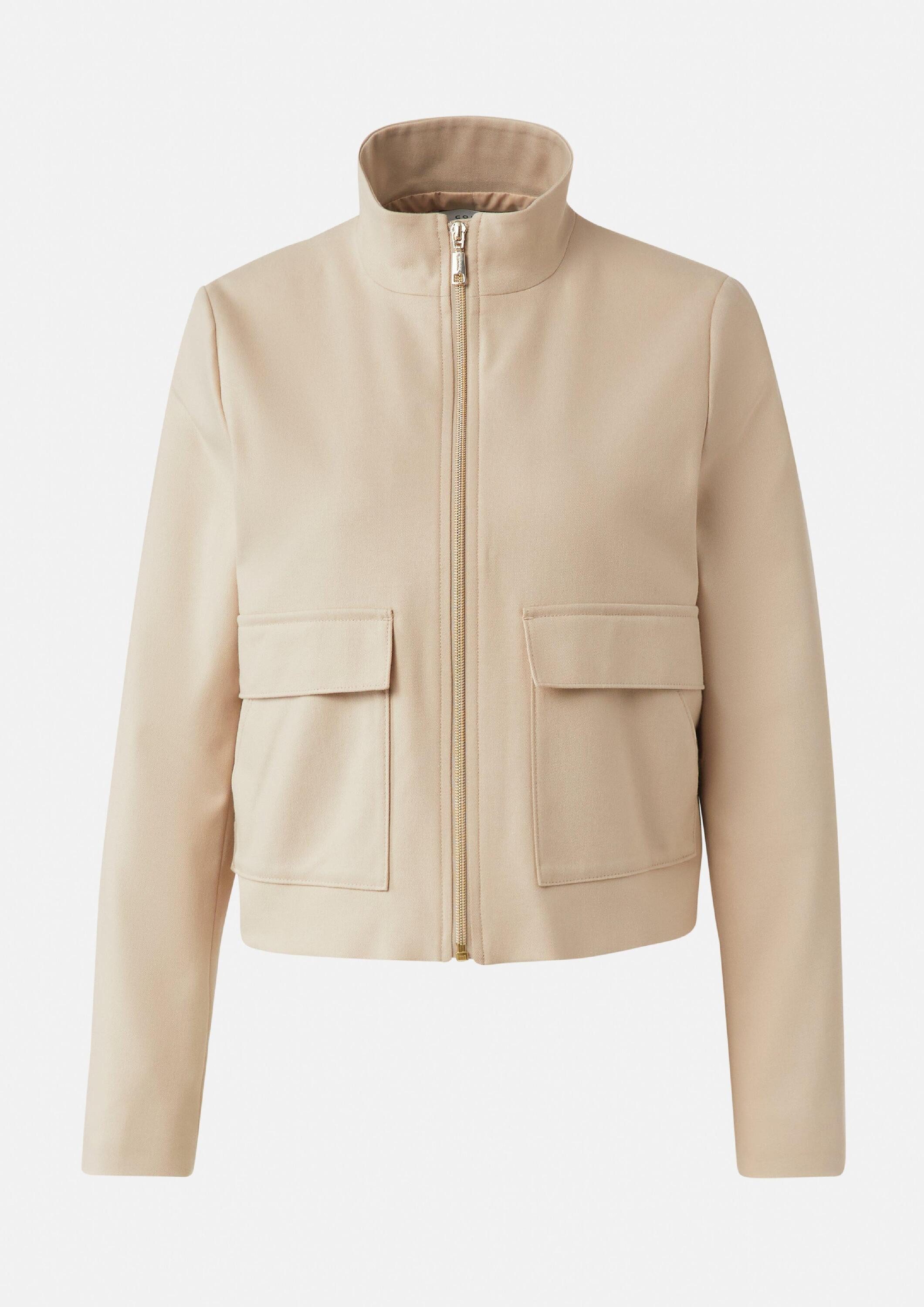comma Funktionsjacke Indoor-Jacke Kurze Jacke aus Flanell
