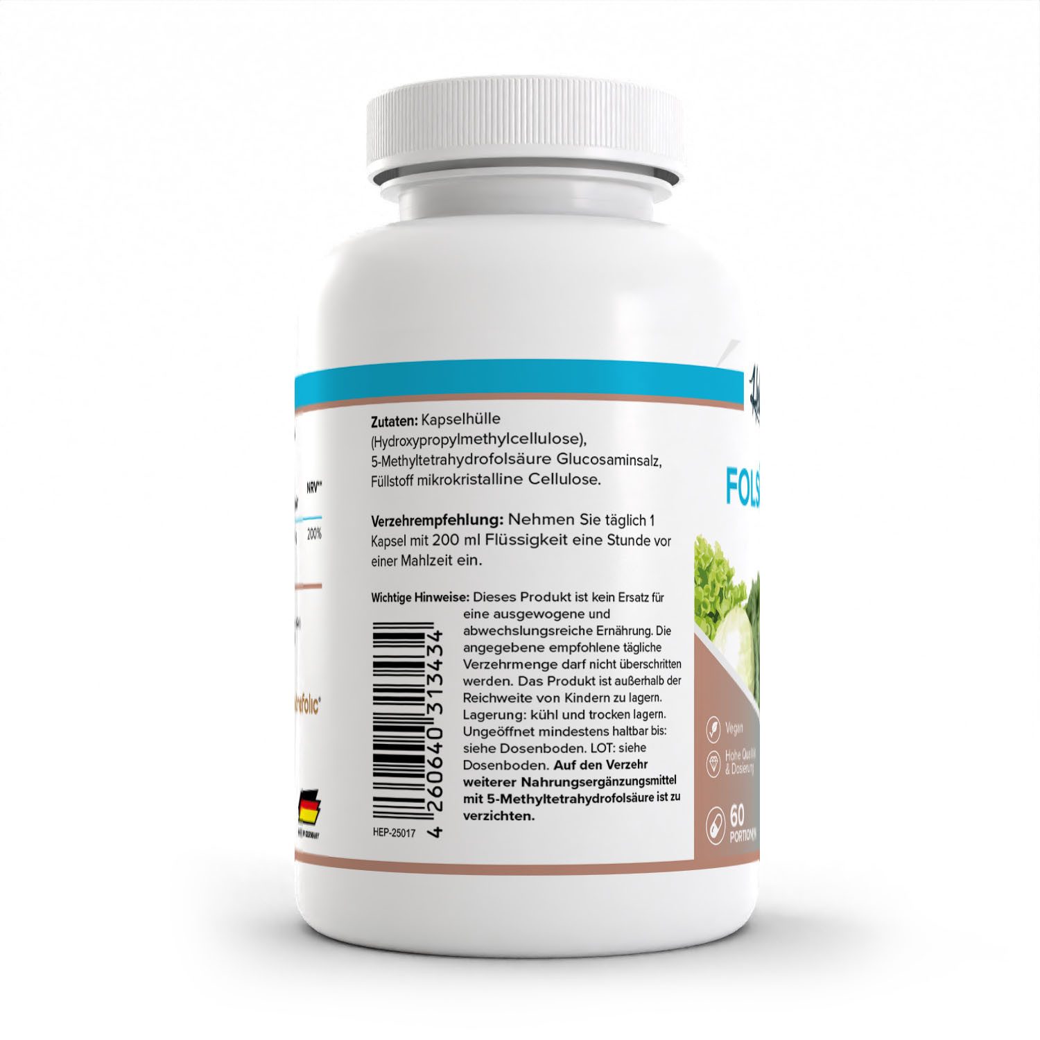 Zec+ Nutrition HEALTH+ FOLSÄURE, 60 Kapseln Kapseln