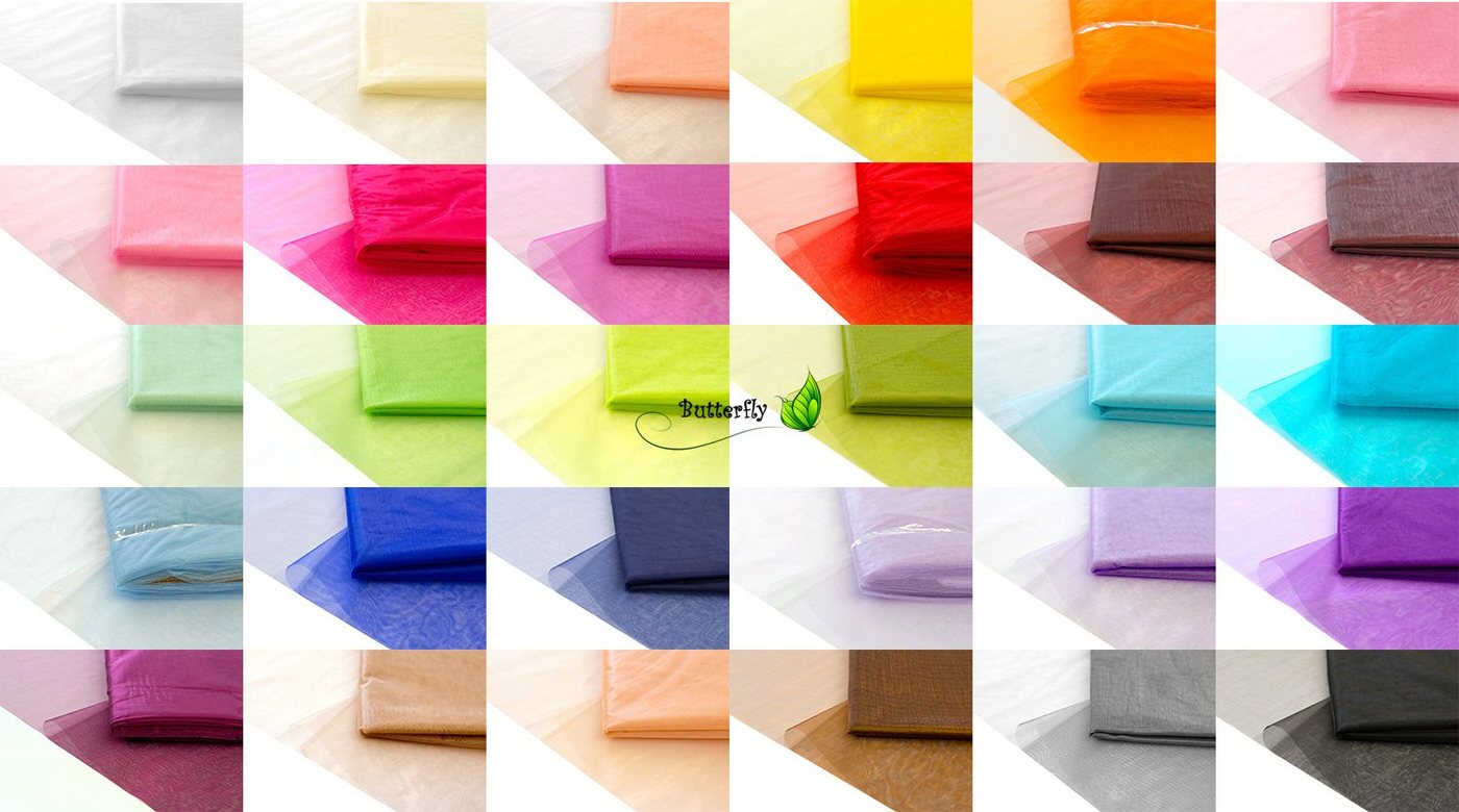 Thumbnail - Creativery Stoff, Organza Stoff 10M x 150cm