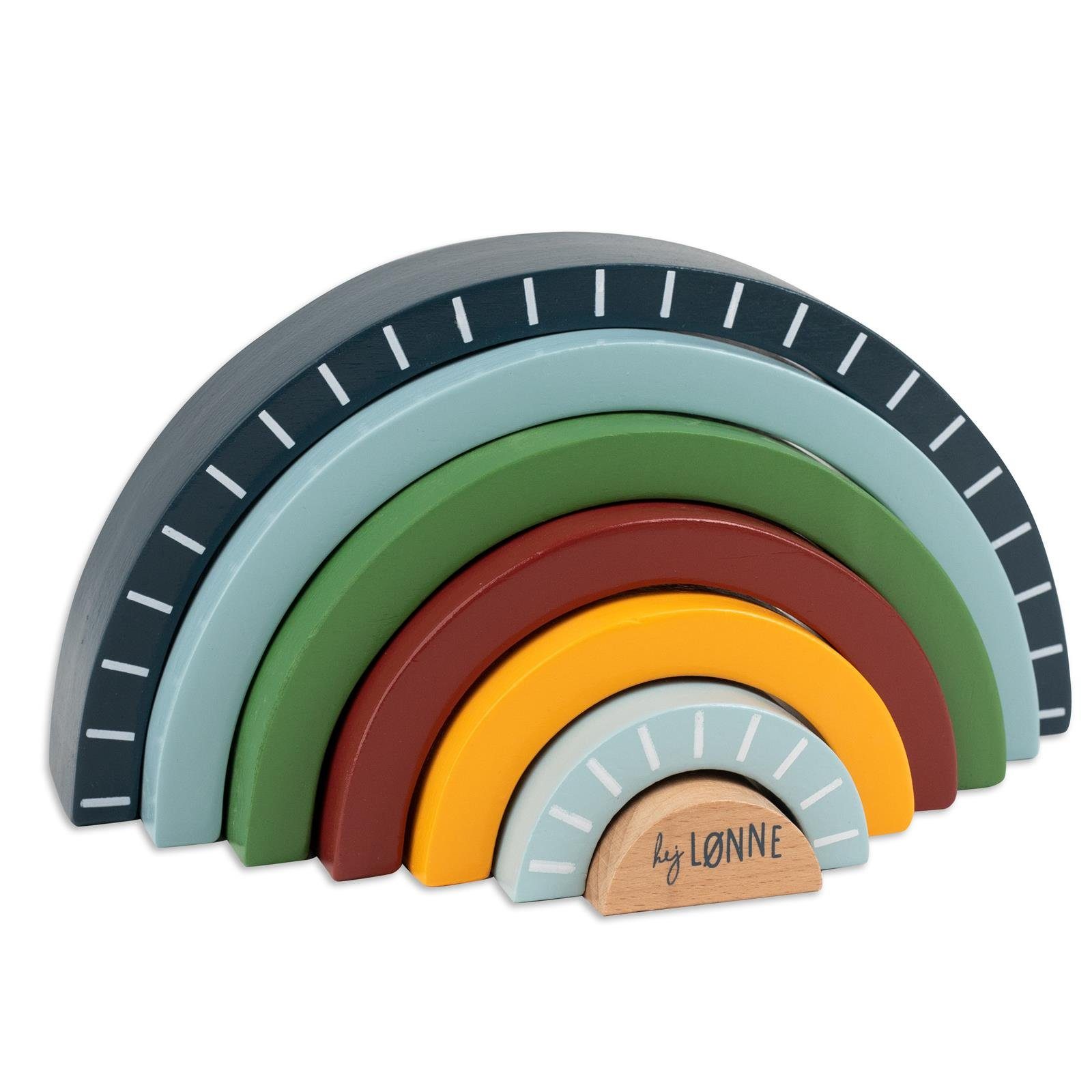 Hej Lønne Stapelspielzeug Holz-Regenbogen Kinder Игрушки, Игрушки zur Förderung von Motorik, Kreativität und Koordination