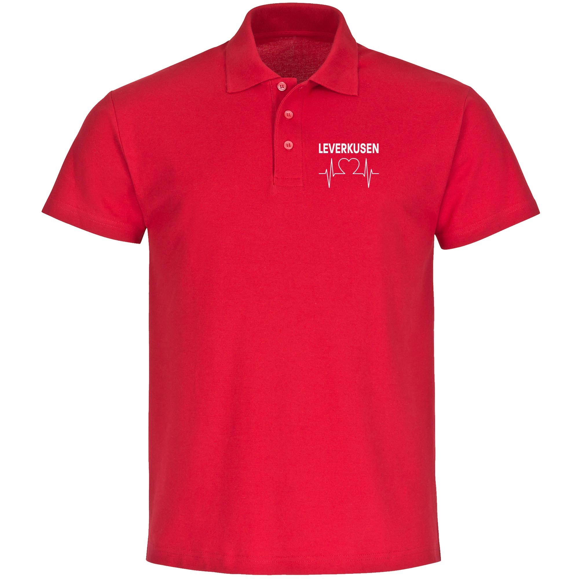 multifanshop Poloshirt Leverkusen - Herzschlag - Polo