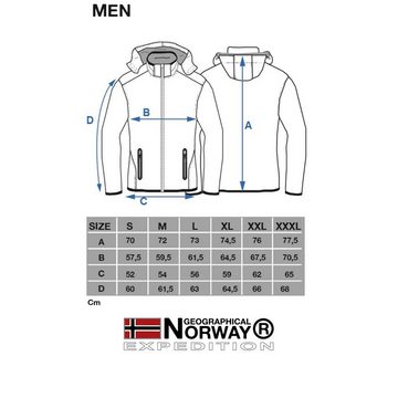 Geographical Norway Softshelljacke Herren Outdoor Jacke baroyaute (1-St) mit Kapuze