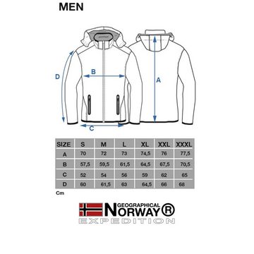 Geographical Norway Softshelljacke »Herren Outdoor Jacke baroyaute« (1-St) mit Kapuze