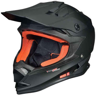 rueger-helmets Motorradhelm RX-964 Crosshelm Integralhelm Quad Cross Enduro Motocross Offroad Helm ruegerRX-964 Matt Schwarz M