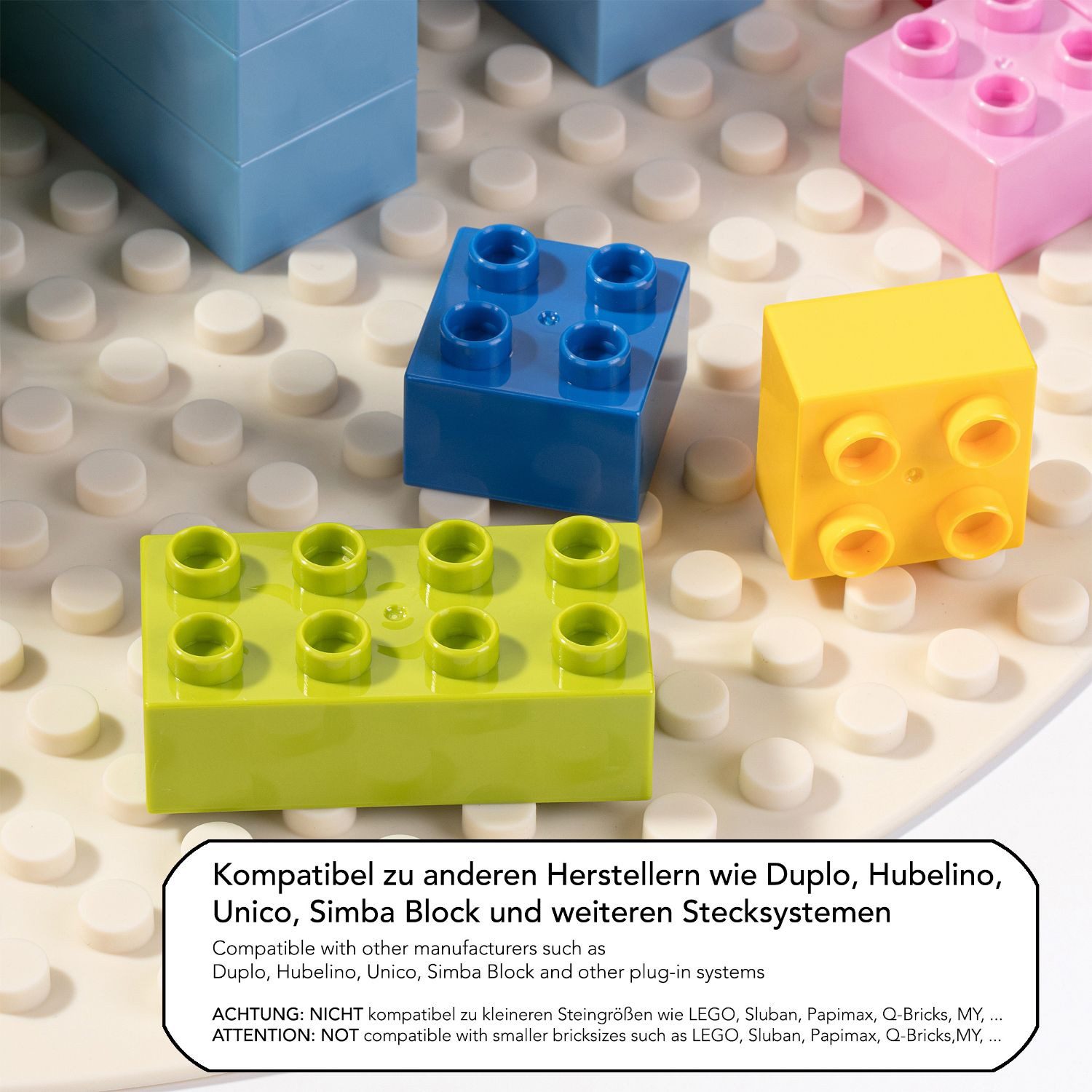 Katara Klemmbausteine für Kleinkind, Junge, Mädchen Konstruktionsspielsteine, (Set), Flexible Bauplatte, 108 Bausteine (bunt), oder zusammen als Set – Bild 4 von 4