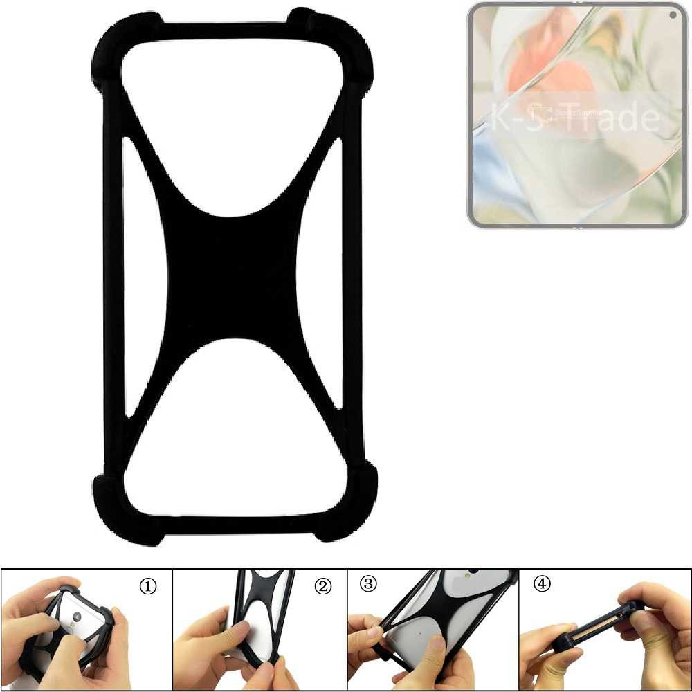 K-S-Trade Handyhülle für Google Pixel 9 Pro Fold, Handy-Hülle Schutz-Hülle Silikon Bumper TPU Softcase Smartphone