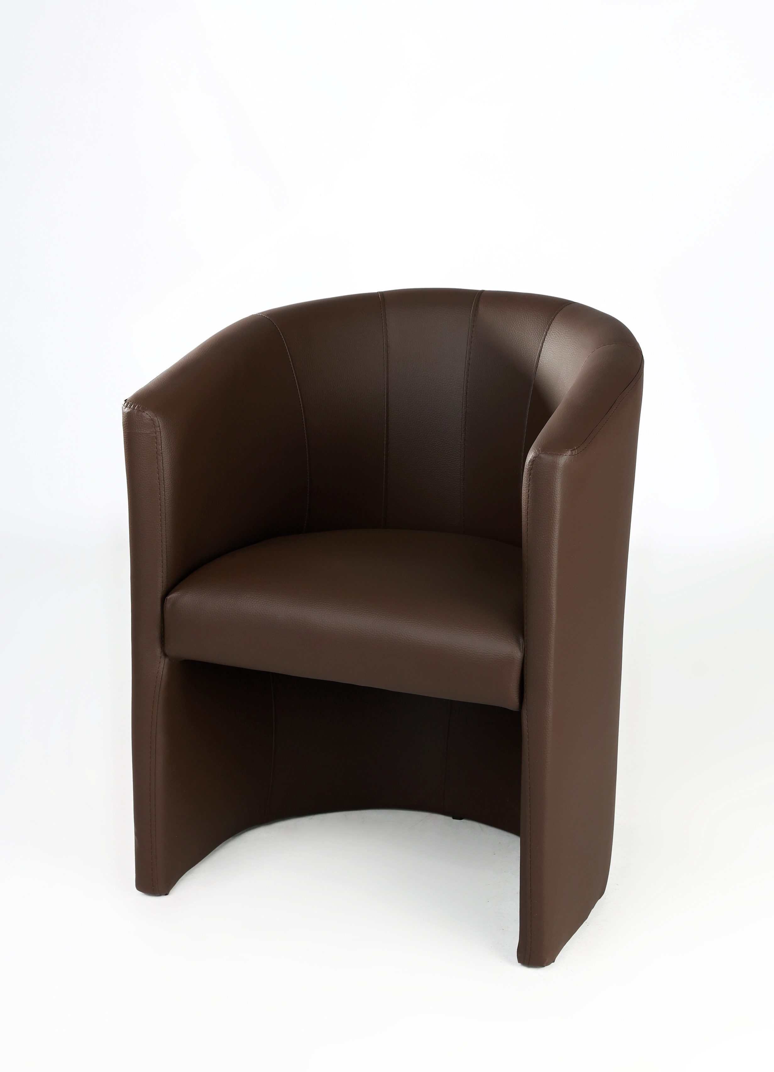 Kamil Cocktailsessel Design Sessel Clubsessel Loungesessel Farbe braun Kunstleder Neu (1 Set, 1-St., 1 Sessel), Lieferung kommt Aufgebaut