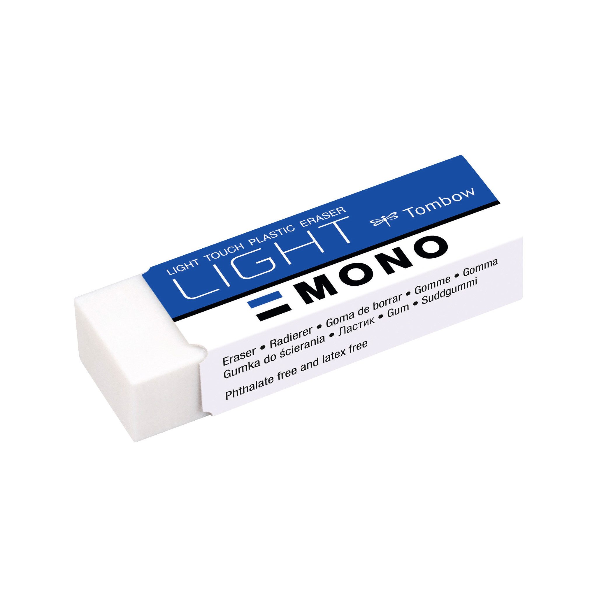TOMBOW Radiergummi MONO eraser, sehr weicher Radierer, für empfindliches Papier, dezente Radierungen