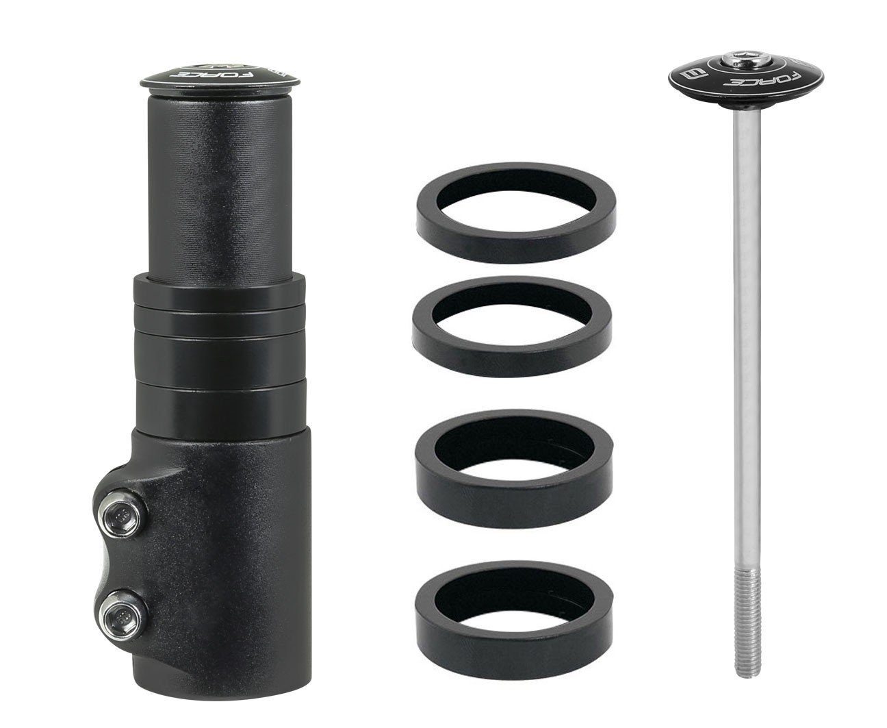 FORCE Lenkervorbau Force Eco Verlängerung des 1 1/8“ Gabelschaftes um 65 mm