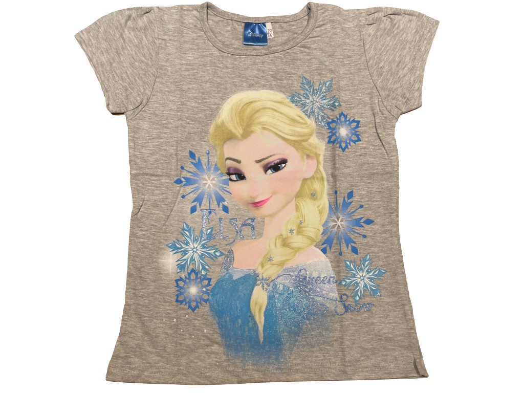 Disney Frozen T-Shirt Die Eiskönigin Kurzarm Shirt mit Glitzer