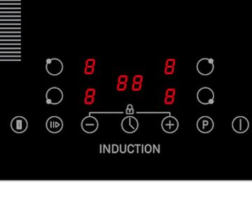 YUNA Induktions-Kochfeld Calor IKF4 BB, Touch Control, Boosterfunktion, Bridgezone, Bräterzone, Timer