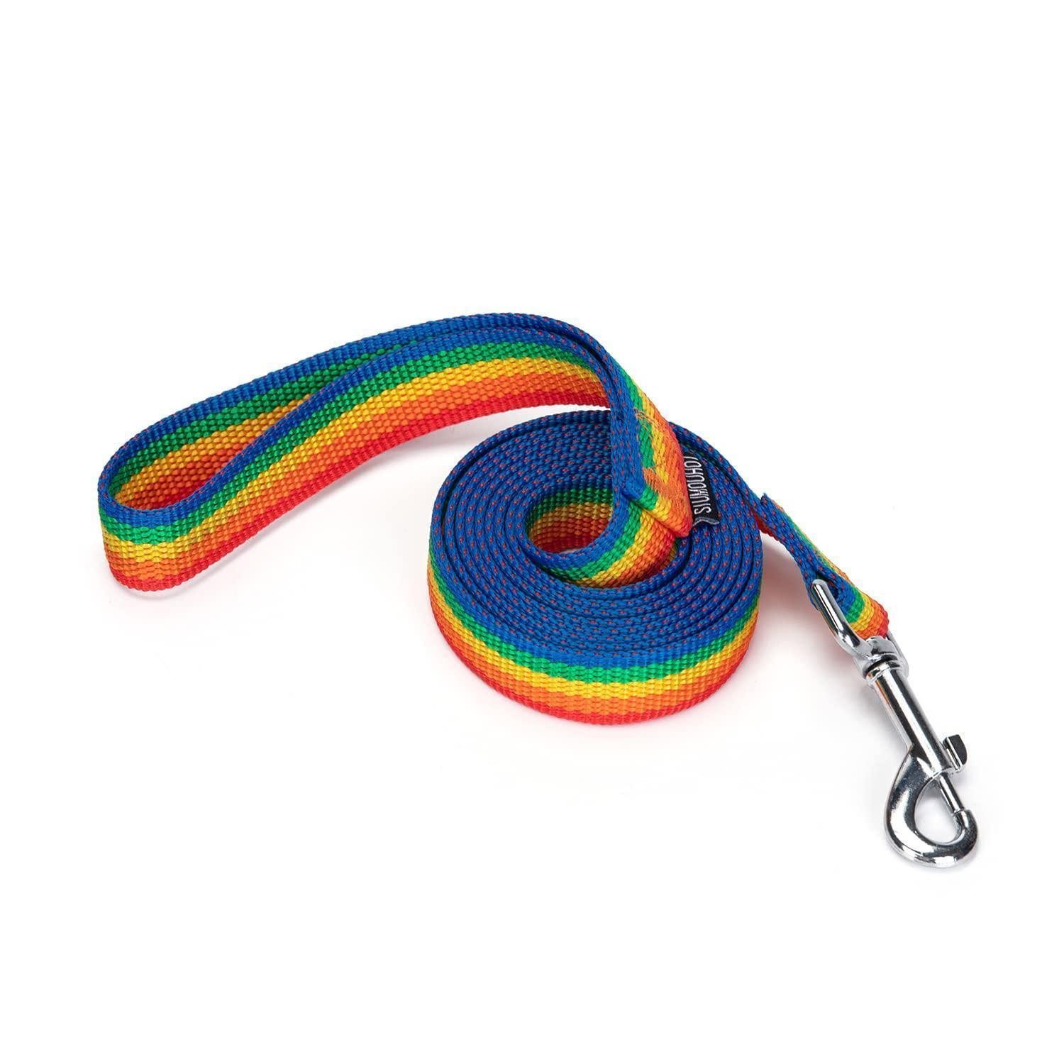 LuxusKollektion Hundeleine Hundeleine Nylon Regenbogen 1,8m, Textil
