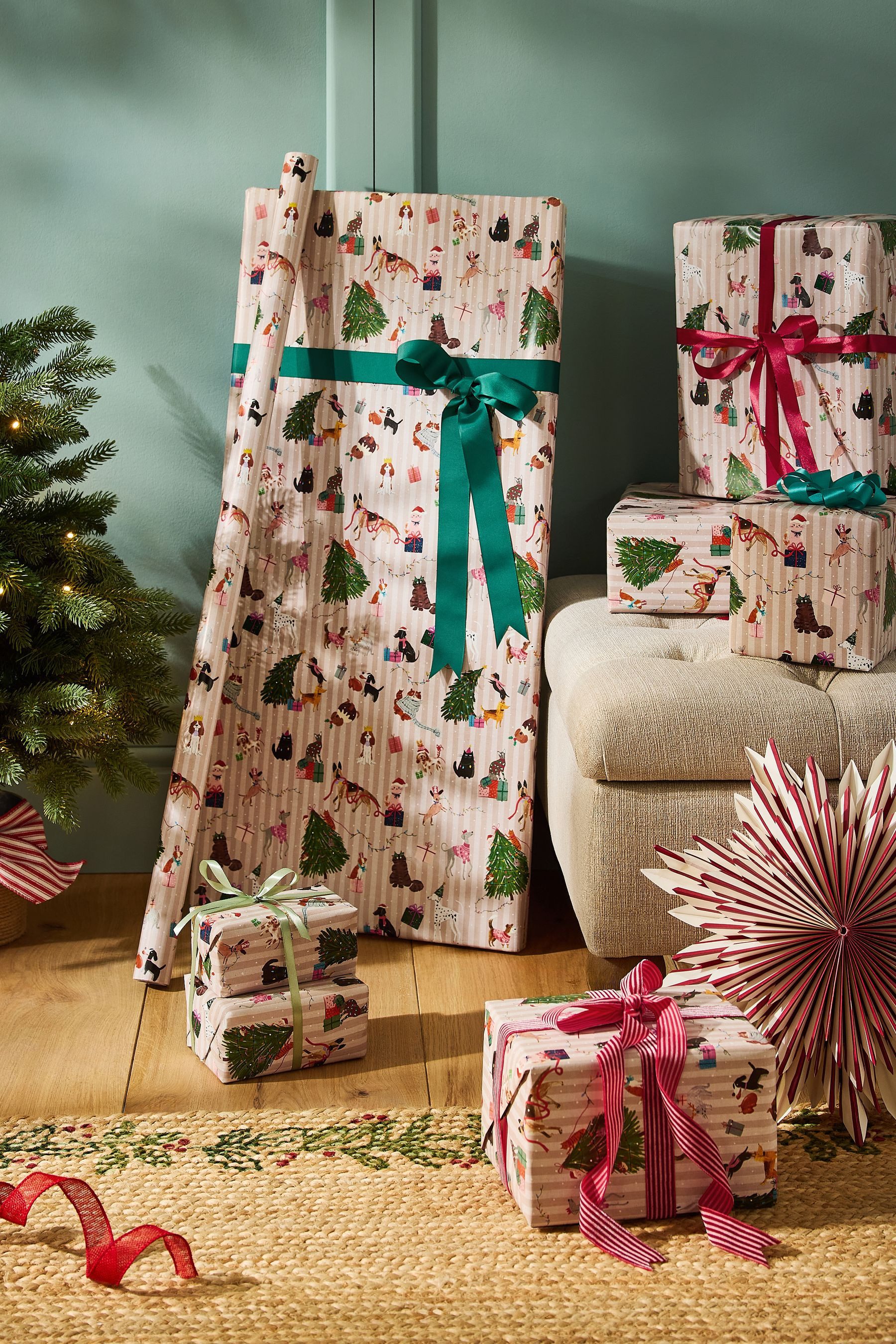 Next Geschenkpapier Weihnachtliches Geschenkpapier, (1St)