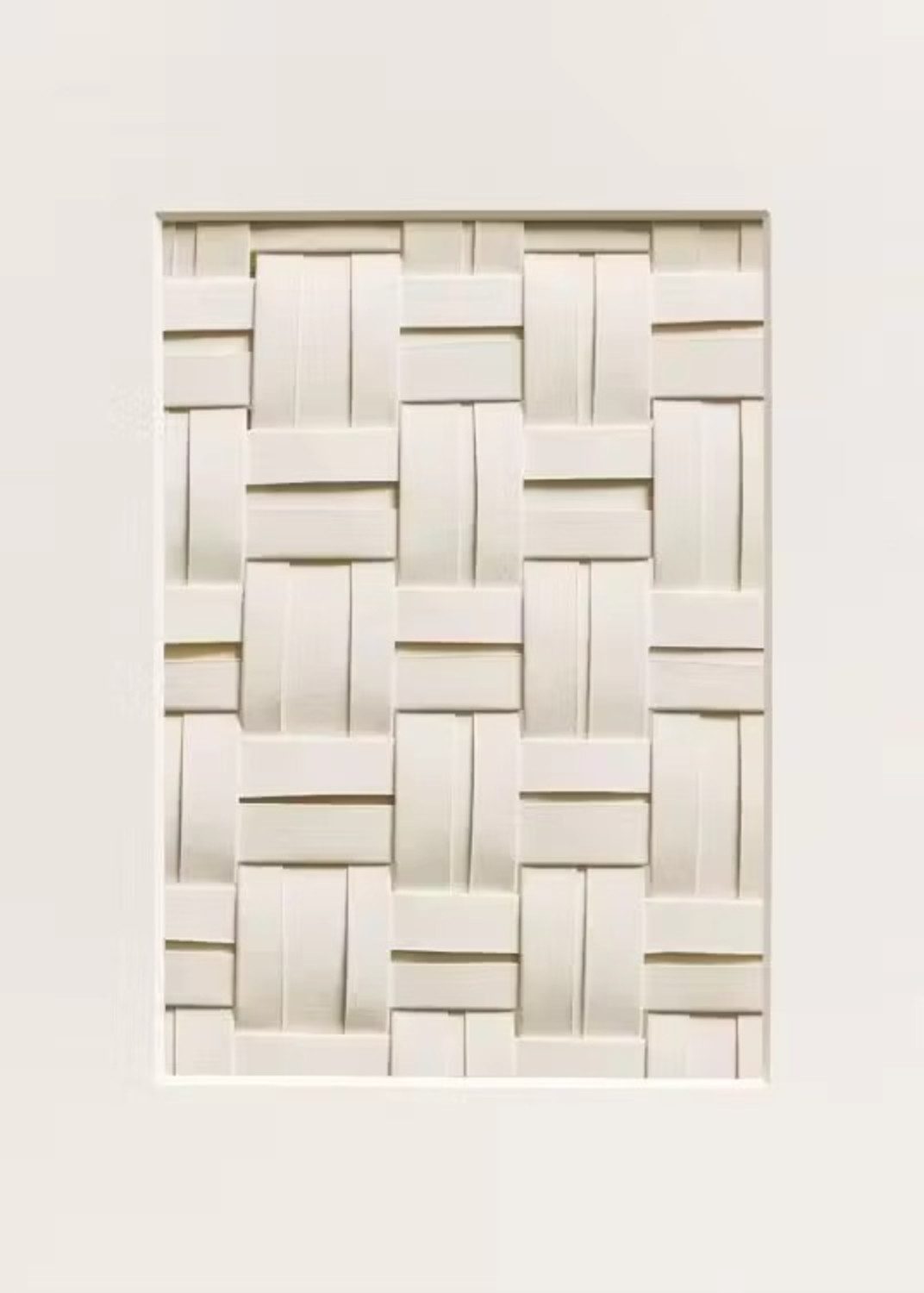 TPFLiving Kunstdruck OHNE RAHMEN, Bnordic Art - Abstrakte Formen und Linien in 3D Wirkung - (Leinwandbild XXL), Farben: Farben: beige, weiß -Größe: 20x30cm