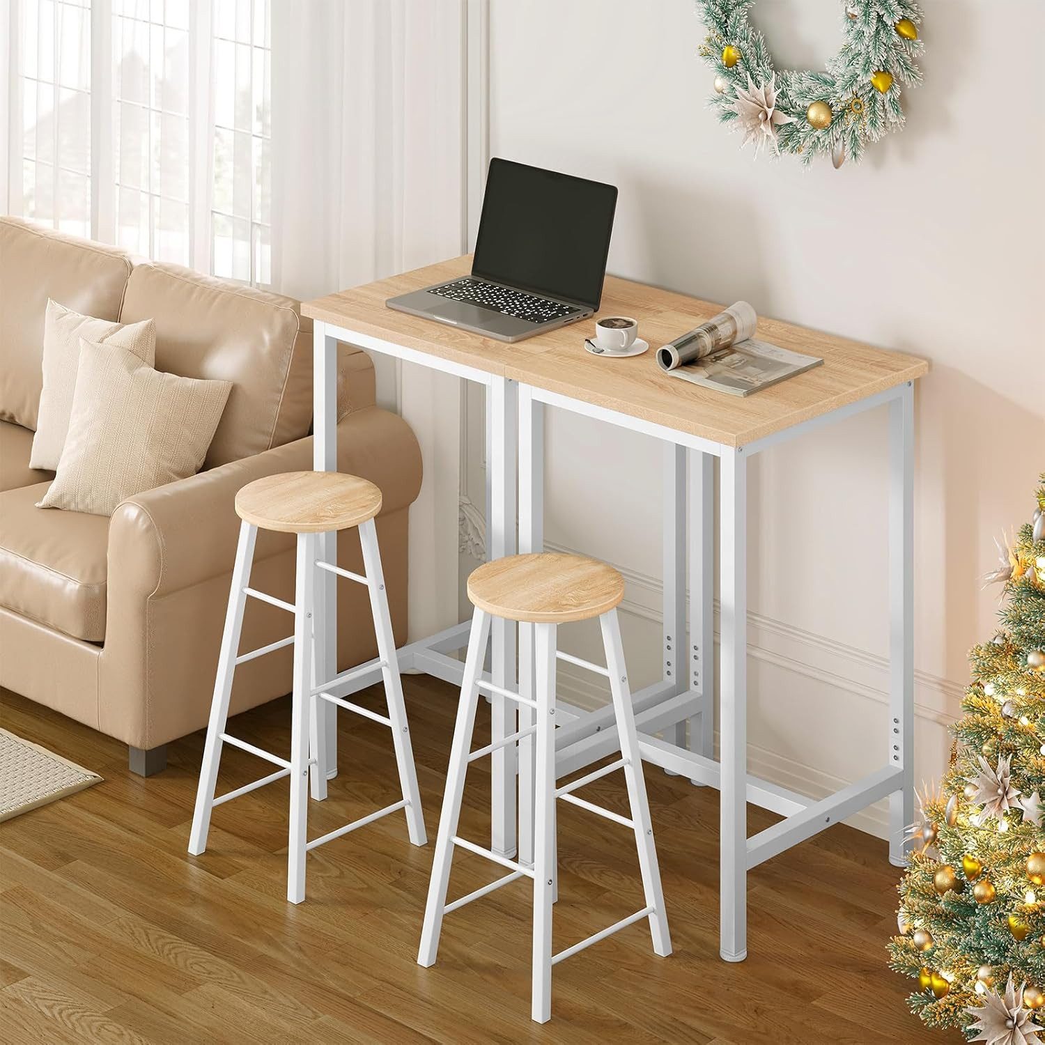 Woltu Bartisch (1-St), Bartisch aus Metallgestell, Tischplatte aus MDF