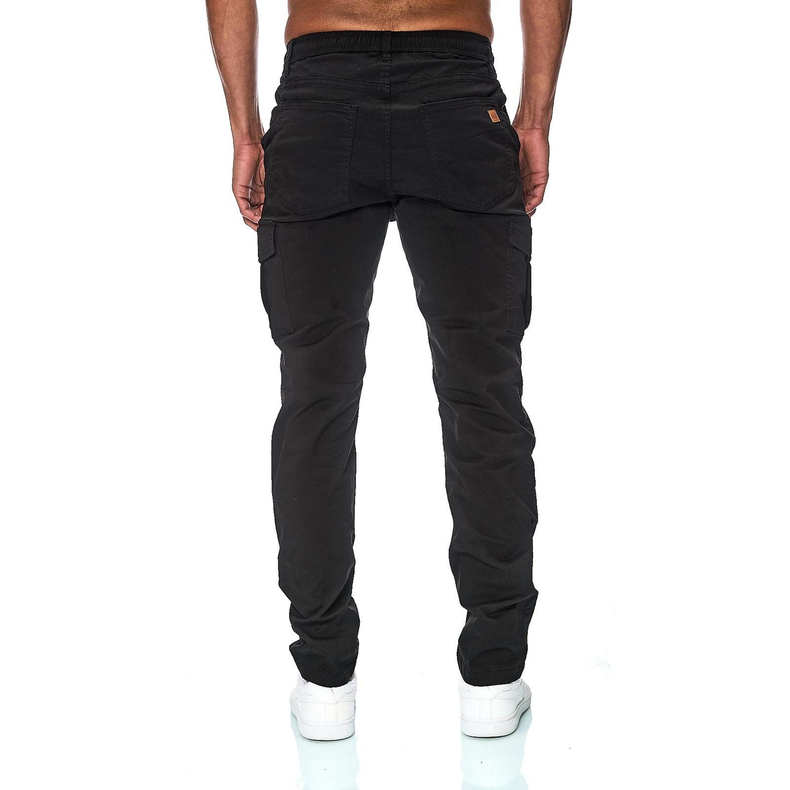 iKENNAS Cargohose Herren Jogger Cargo Chino Jeans Hose (Cargohose 7015) Schwarz L – Bild 2 von 5