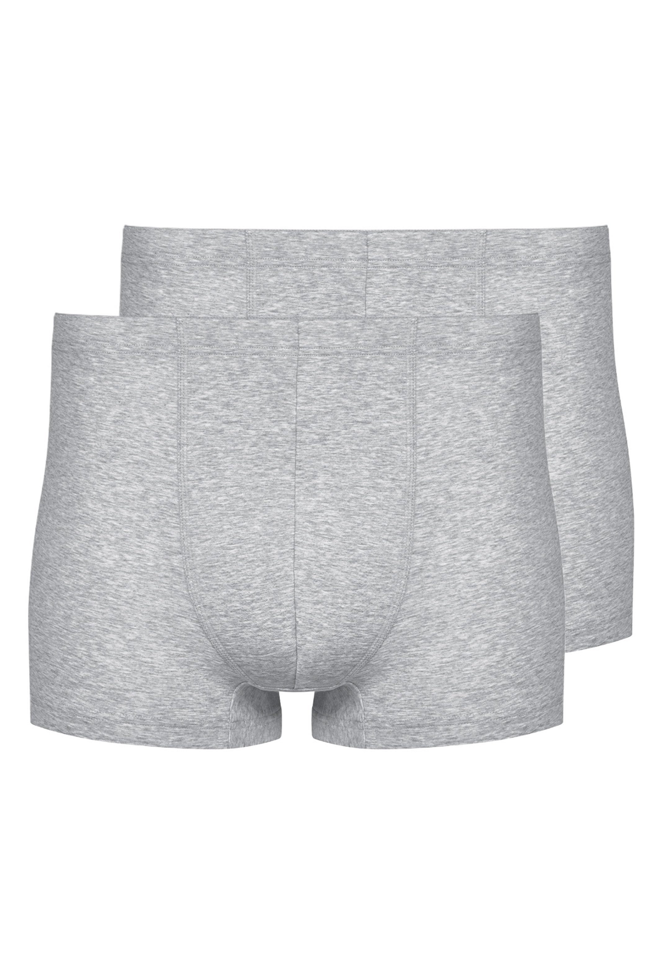 - 2-St) Mey Light Retro Eingriff Retro Boxer Casual Pant Grey - (Spar-Set, - Melange Short Pack Cotton / 2er Ohne Baumwolle
