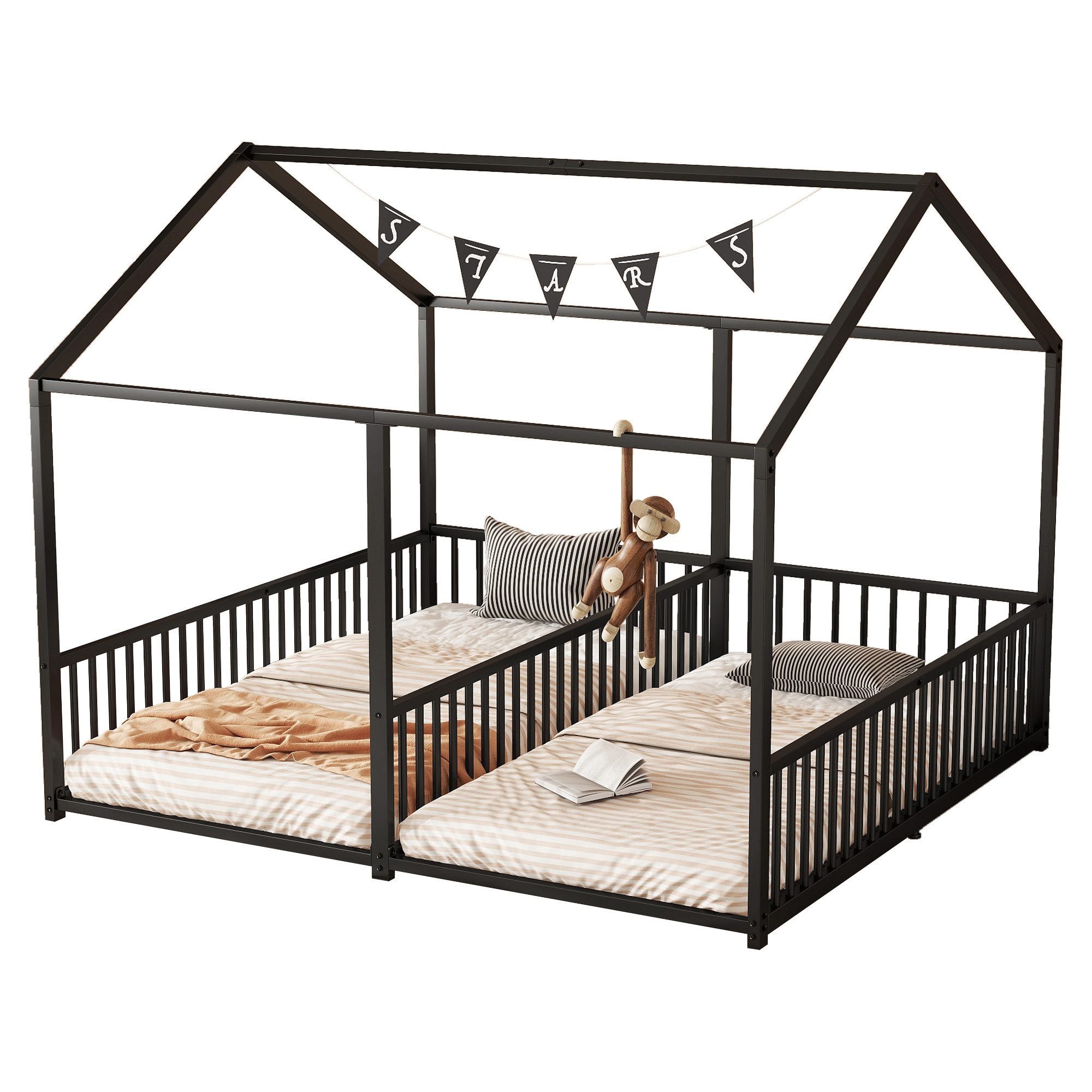HAUSS SPOLE Kinderbett 90x200cm Doppelmetallbett mit günstig online kaufen