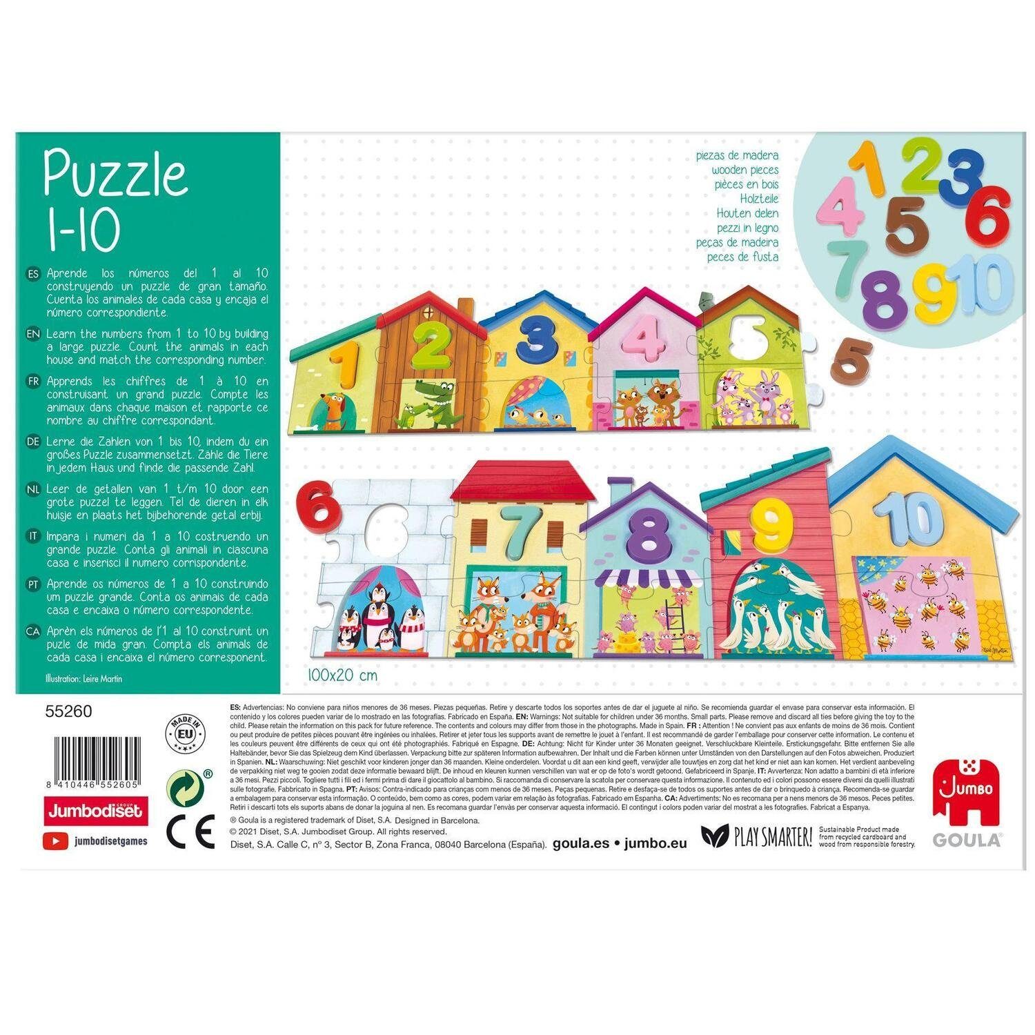 Jumbo Spiele Puzzle 1-10 Puzzle, Puzzleteile GOULA