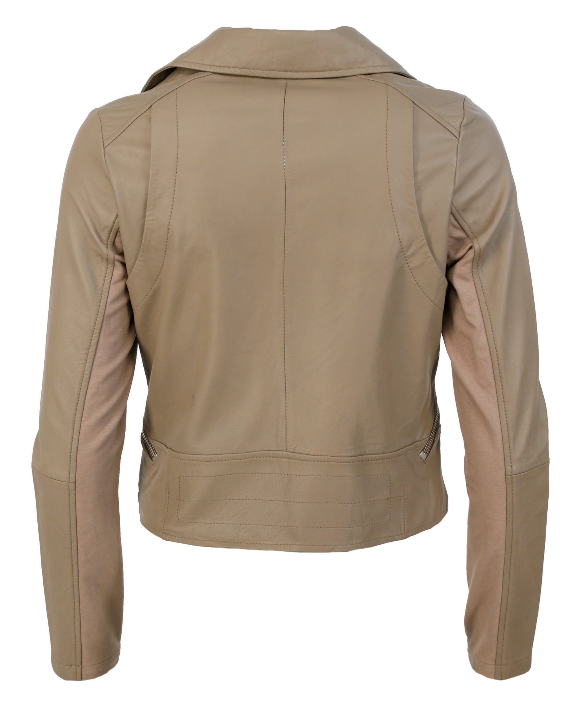 taupe Maze Lederjacke 42020138