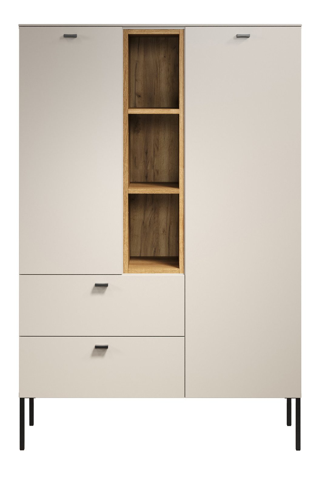 Furn.Design Highboard Alegro (Schrank in Sand / Cashmere mit Eiche, 93 x 14 günstig online kaufen